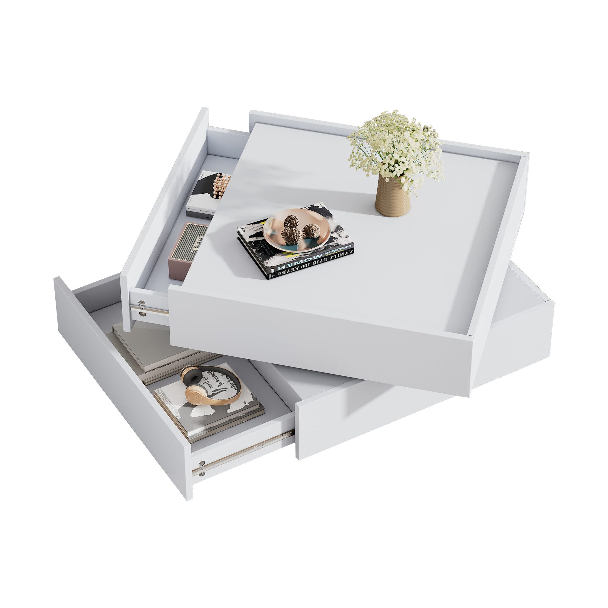 MODFU Couchtisch 360° drehbare Tischplatte (Satztisch, günstig online kaufen