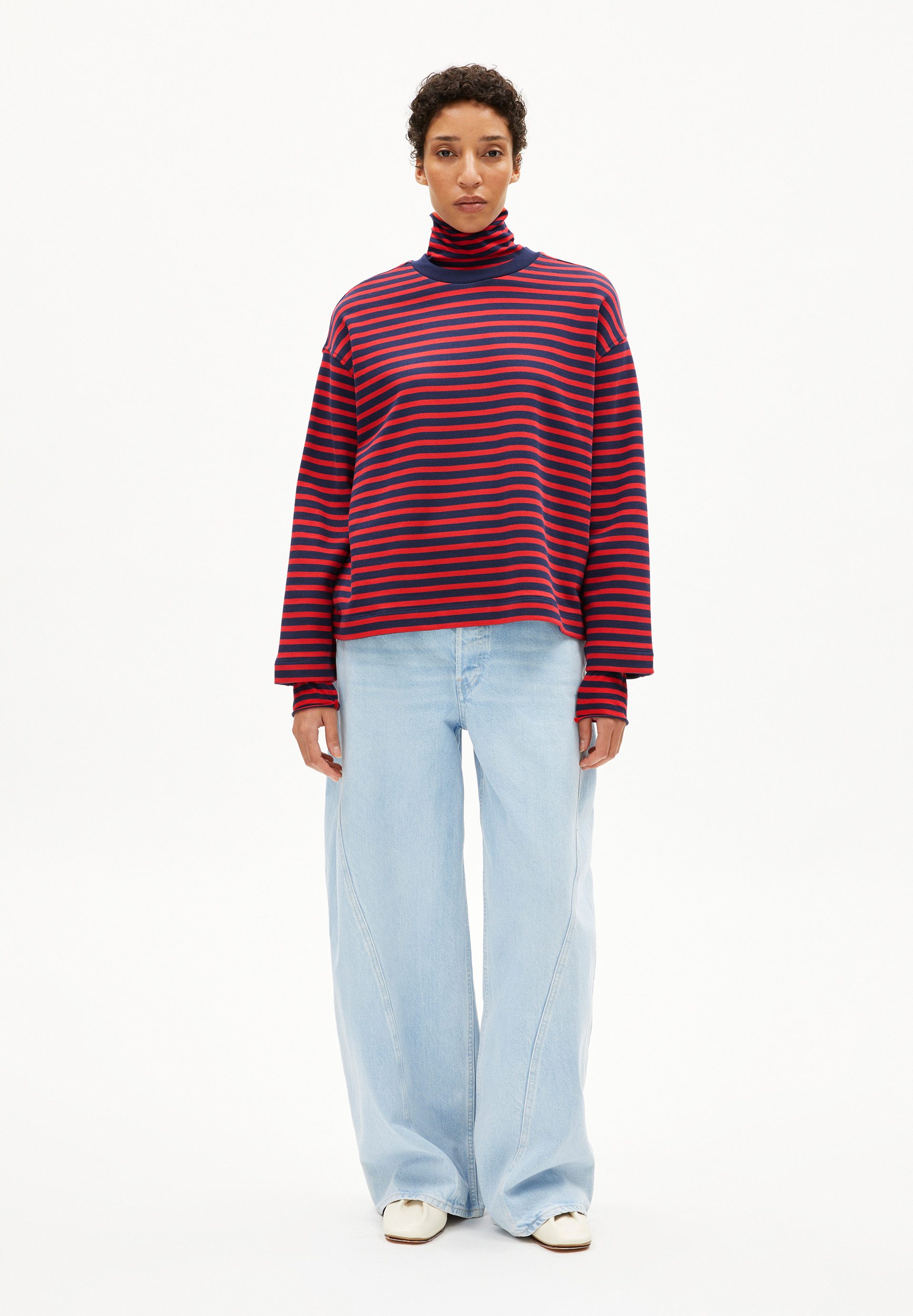Armedangels Sweatshirt FRANKAA MAARLEN STRIPE Oversized Fit