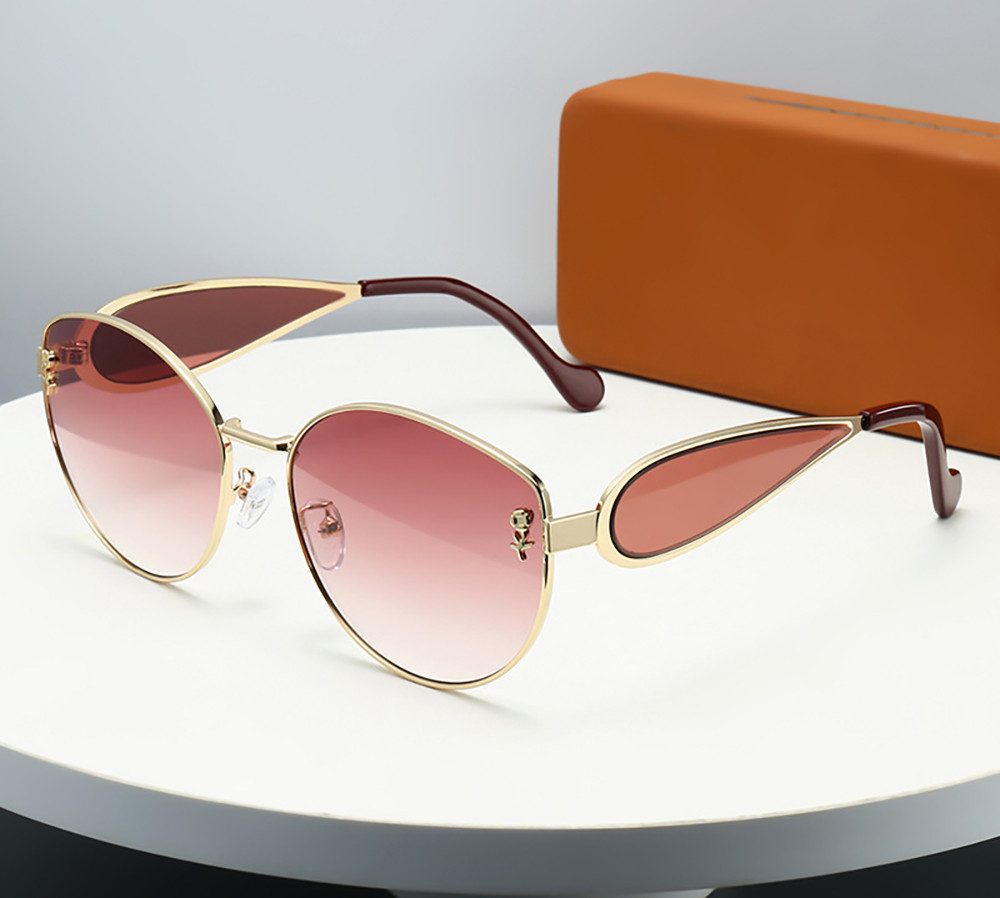 PACIEA Sonnenbrille Rundrahmen Metall UV Schutz Outdoor Mode Elegant