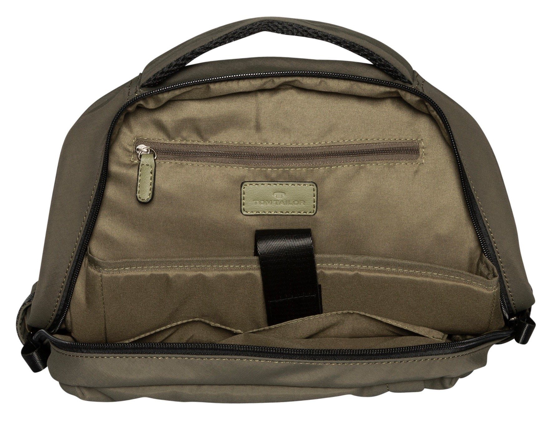 praktischen Cityrucksack BOSTON Backpack TAILOR khaki M, im Design TOM