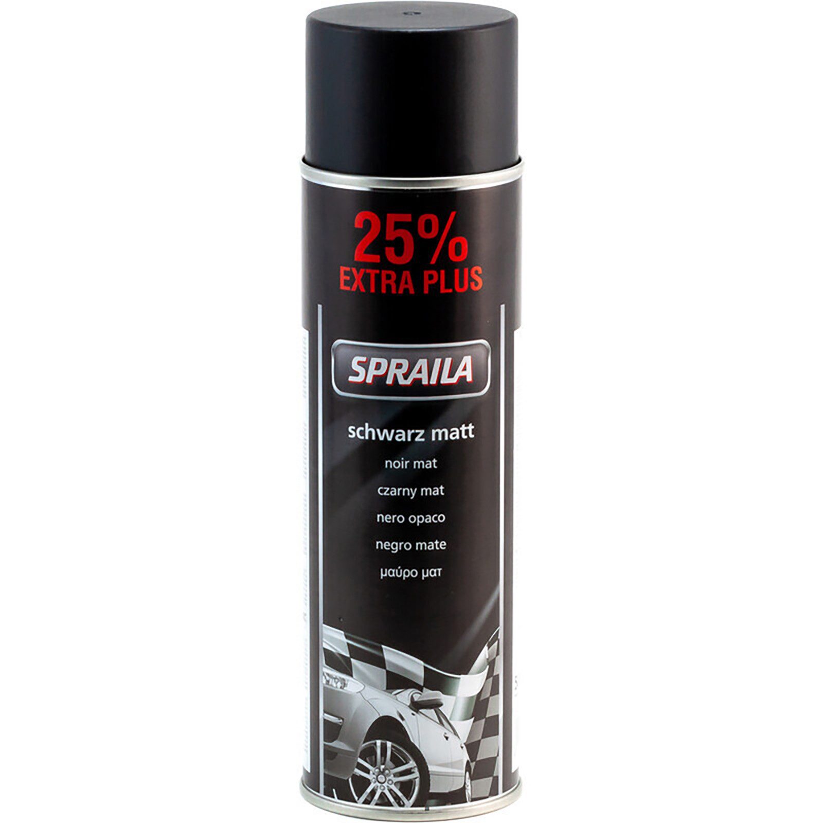 Sprühlack 1 x Auto Lackspray Dose Spraila Schwarz Matt 500ml