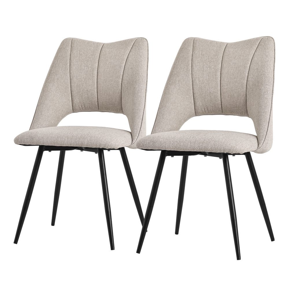 ML-DESIGN Stuhl Esszimmerstühle mit Rückenlehne moderne Design Lounge Küchenstühle (2 St), Polsterstuhl Esstischstühle 2er Set Clubsessel Polyester bis 120kg