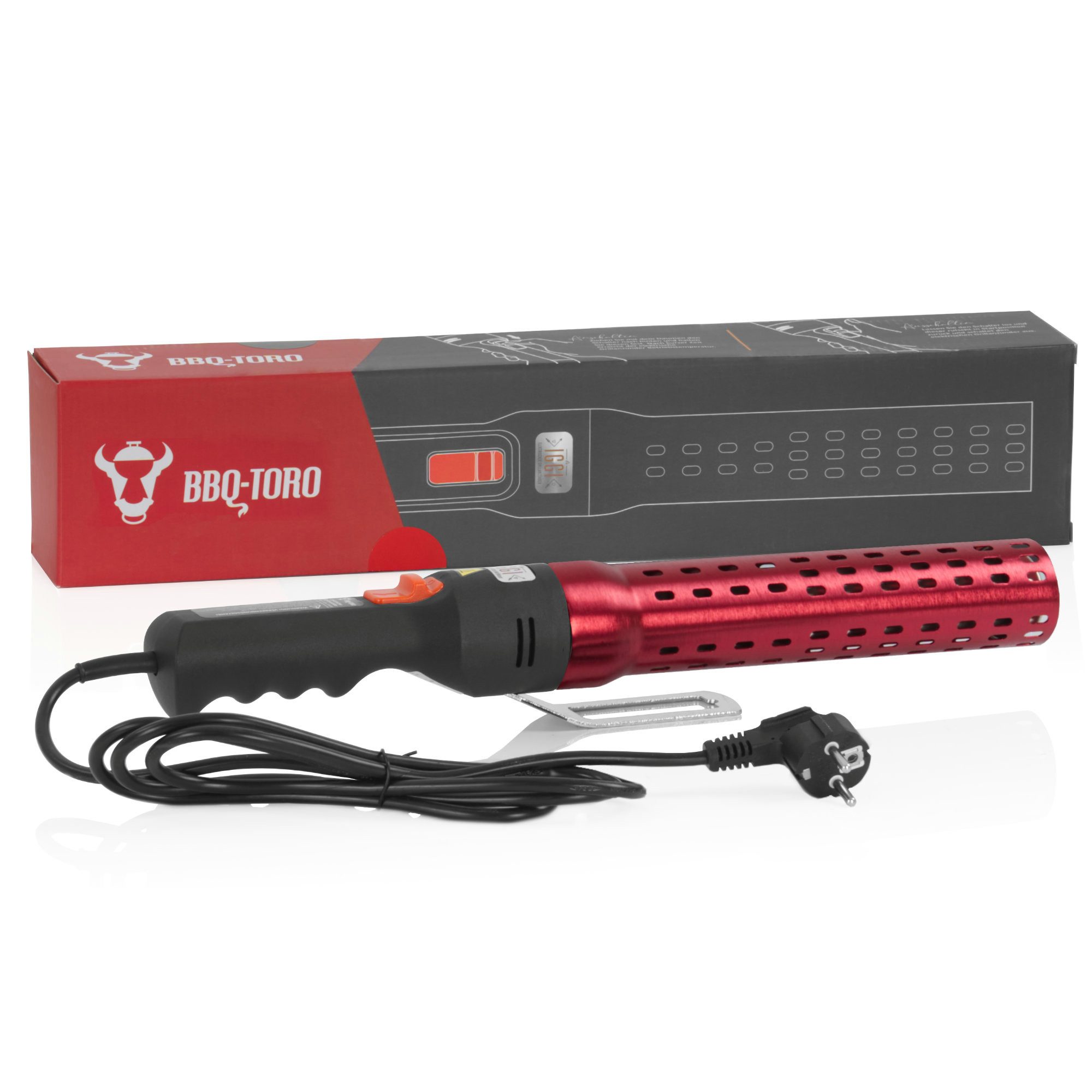 BBQ-Toro Grillanzünder Elektrischer Grillanzünder IGGI Rot/Schwarz, 2000 W, 650 °C, 0.833 kg