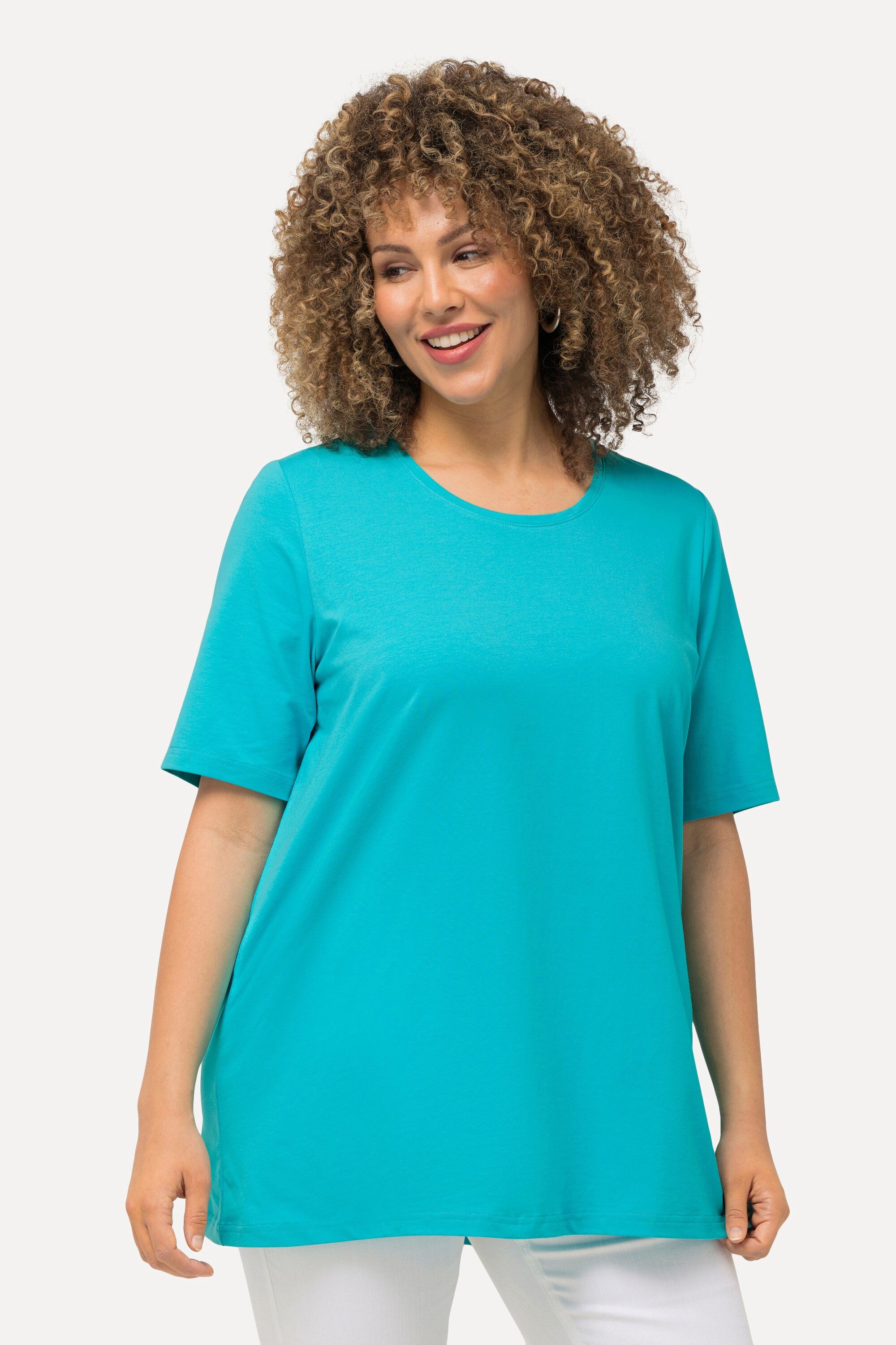 T-Shirt T-Shirt A-Linie Rundhalsausschnitt Halbarm