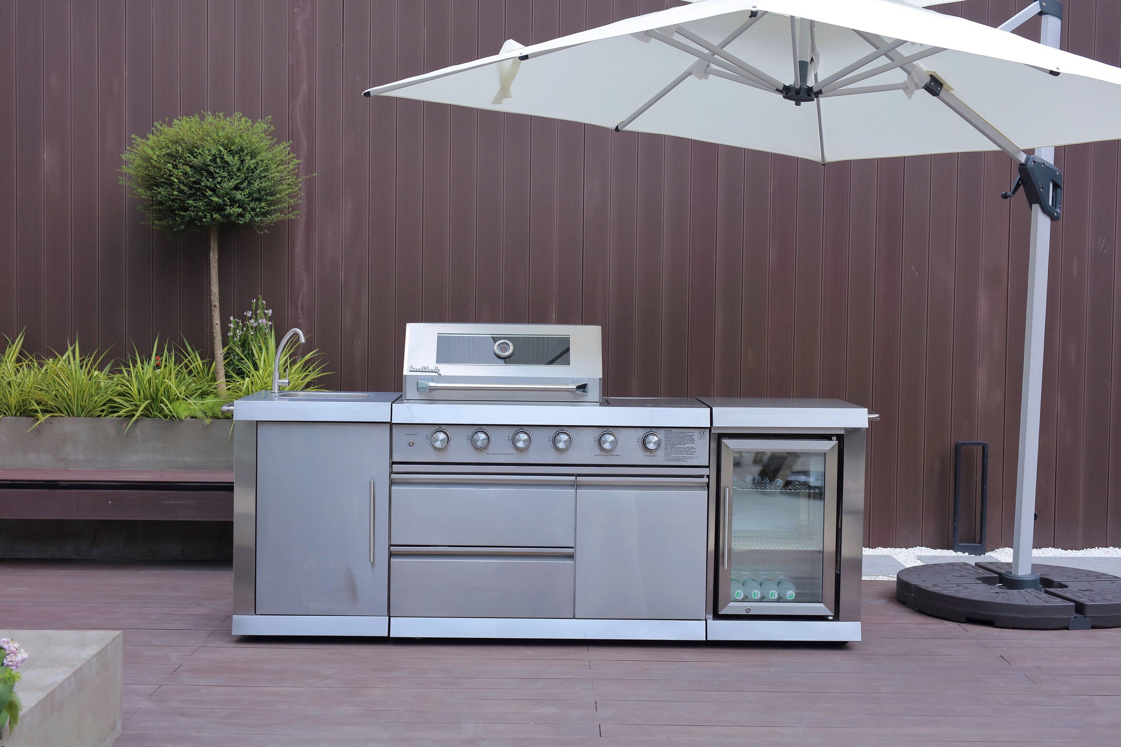 Buschbeck Outdoor-Küche »Oxford« mit Gasgrill und Kühlschrank, BxTxH: 245x60x119 cm