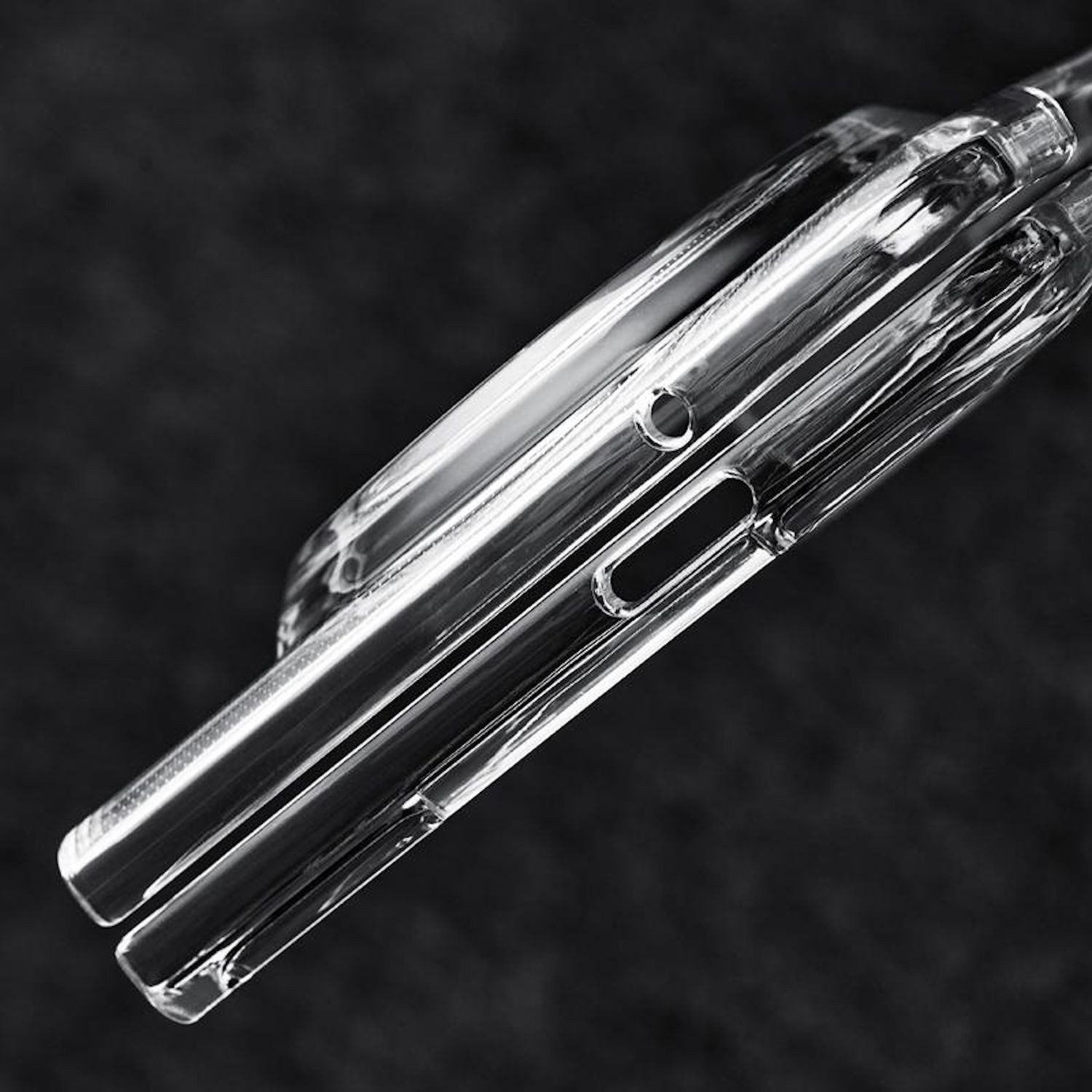 Wigento Handyhülle Für Honor Magic V5 Stoßfeste Kunststoff Schutz Handy Hülle Transparent, Klare Hartschalen Hülle mit passgenauer Aussparung – Bild 5 von 5