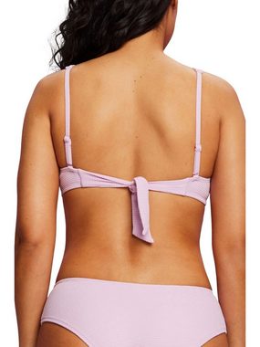 Esprit Bustier-Bikini-Top Strukturiertes Bikinitop mit weitem Dekolletee