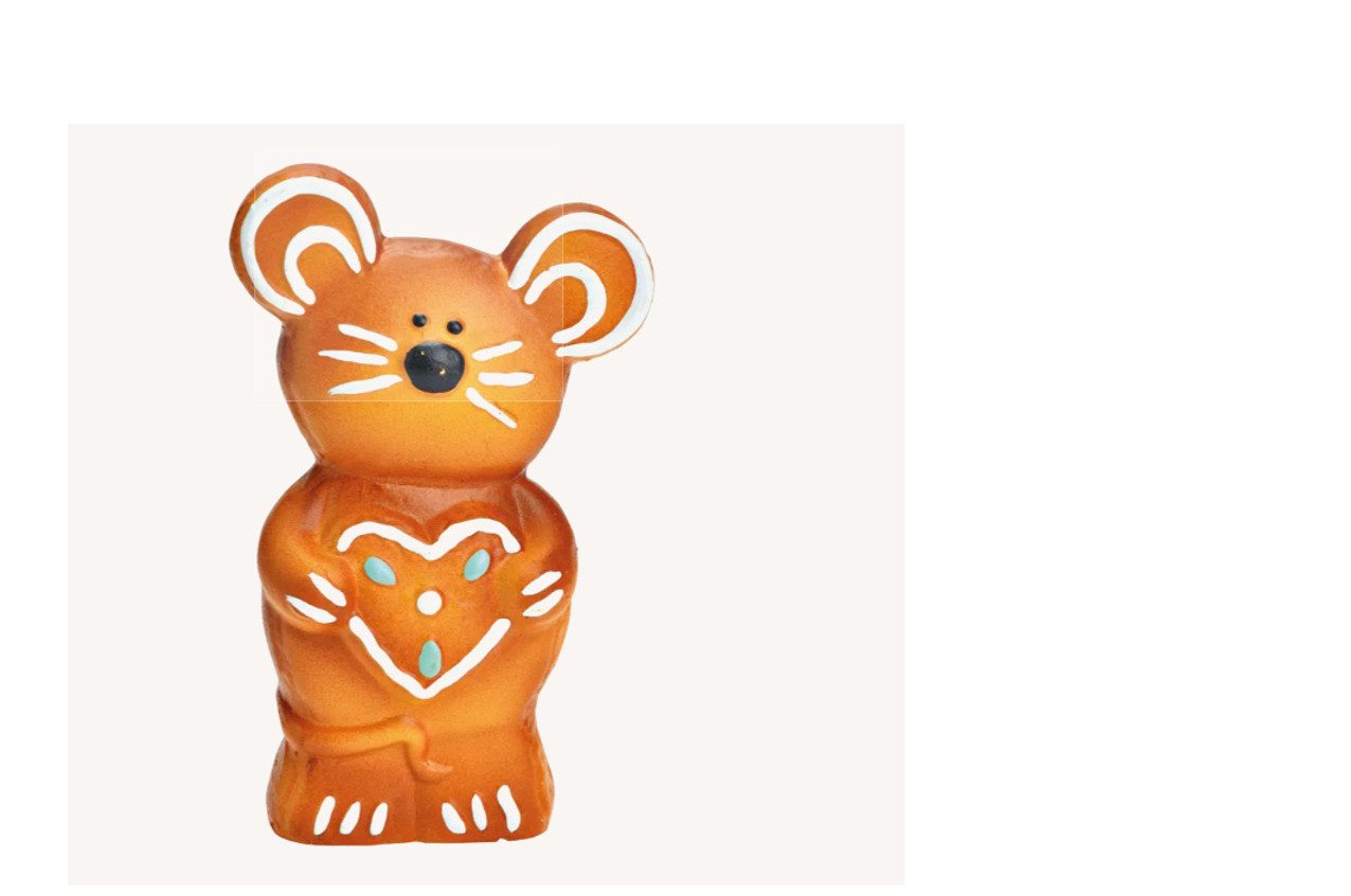 Wurm Dekofigur Gingerbread, Lebkuchen Maus oder Lebkuchenfigur mit Stern