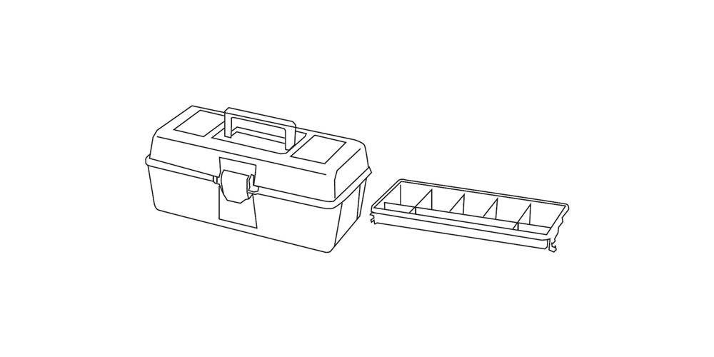 Werkzeugbox mit - 310 x 130 - - Tayg mm Tragekasten x - L 160 6,4 Werkzeugkasten
