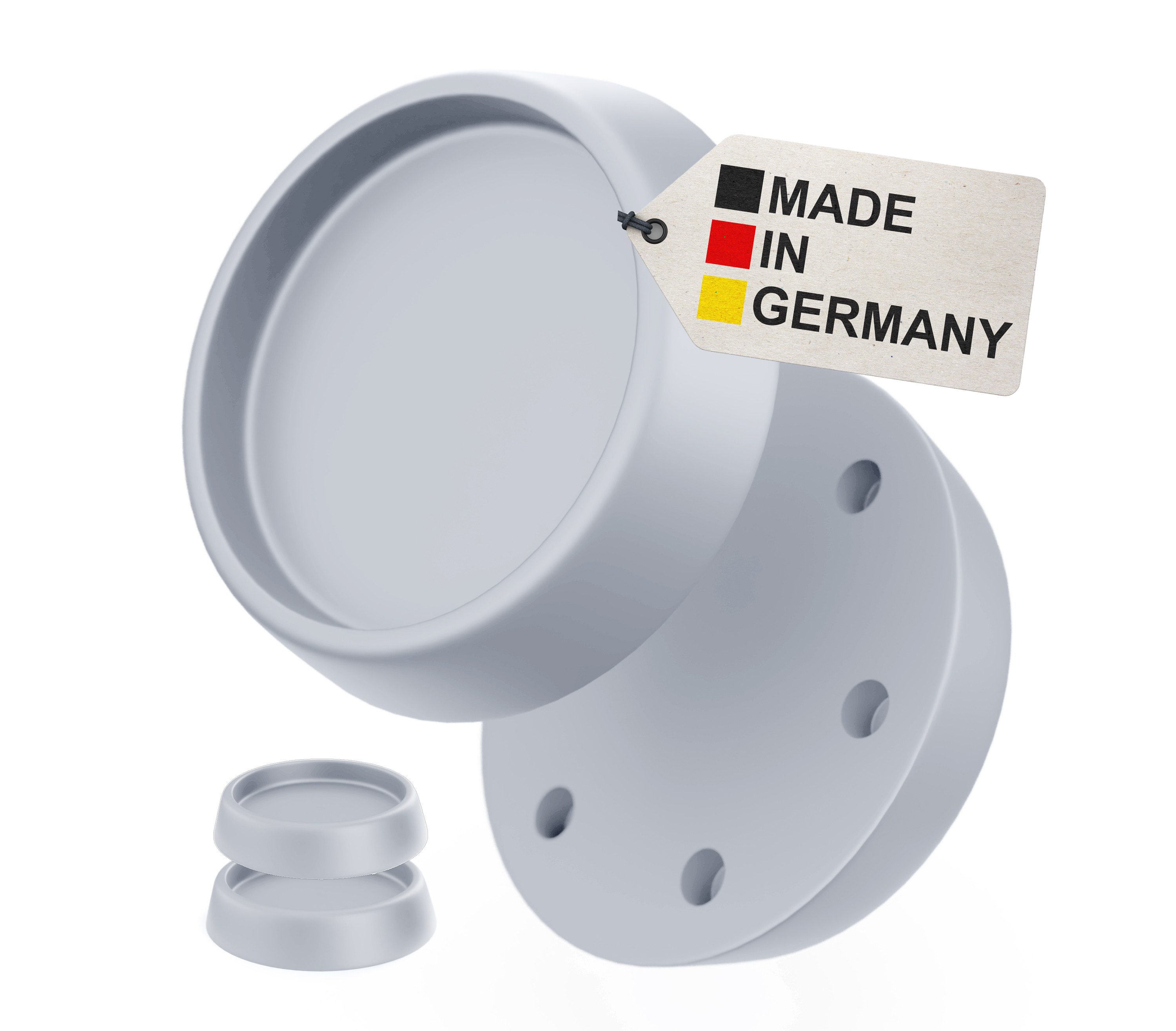 BAUHELD Anti-Rutsch-Pad Schwingungsdämpfer Waschmaschine und Trockner, (4 St), Vibrationsdämpfer, Gummifüße, Antivibrationspads