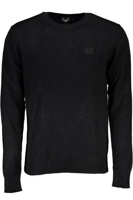 GIAN MARCO VENTURI Strickpullover Schwarzer Herrenpullover mit Stickerei & günstig online kaufen
