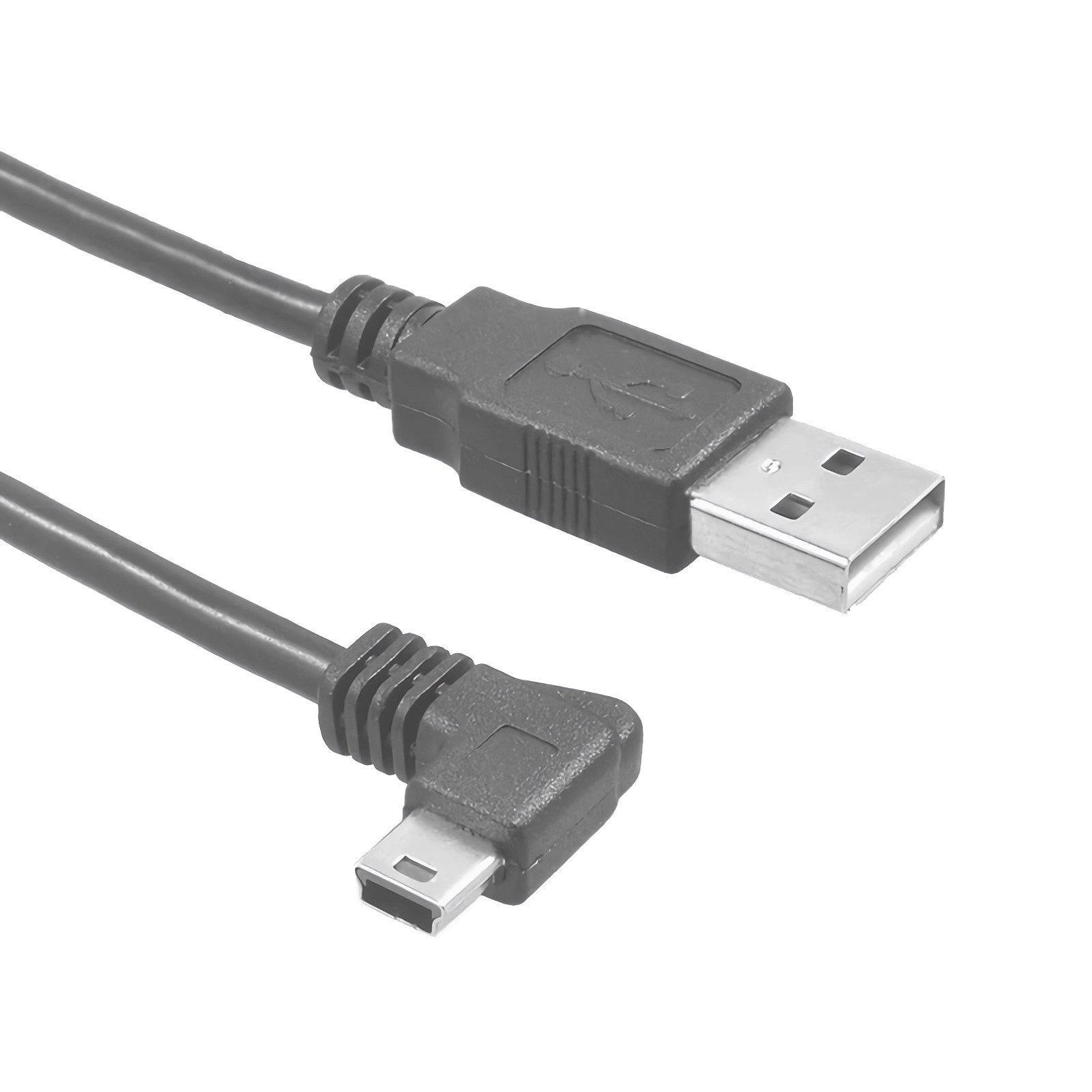 Bolwins J23 USB 2.0 A zu Mini USB Kabel Adapter 50cm für Dashcam GPS Navi mp3 USB-Kabel, USB 2.0 Typ A Stecker, Mini USB 5 Pin Stecker rechts abgewinkelt, Keine Kupplung, Kabel mit festen Steckern (50 cm), 90° Winkelstecker, platzsparend, flexibel, ideal für enge Bereiche