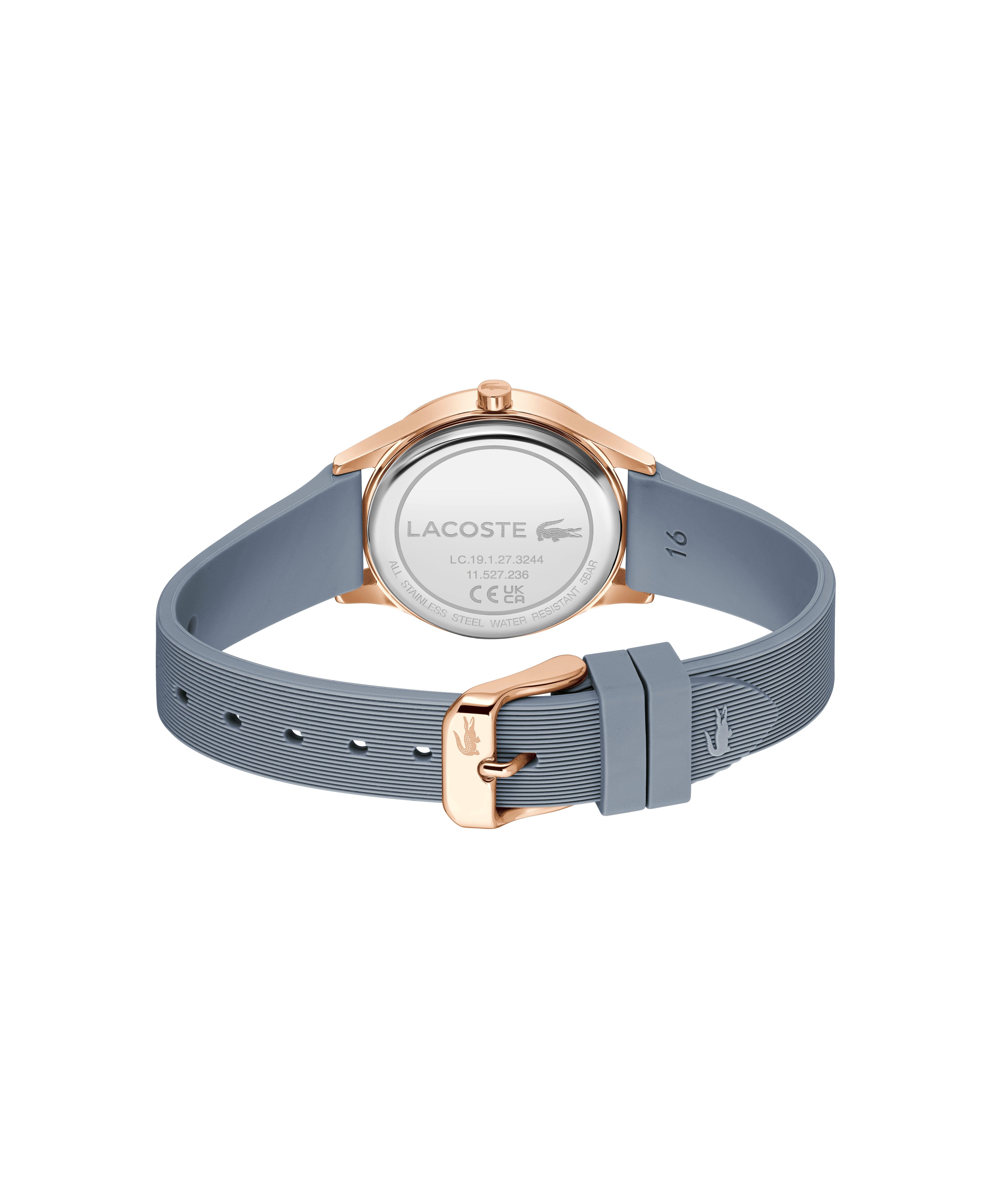 Lacoste Quarzuhr CROCODELLE 2001482, Armbanduhr, Damenuhr, Silikonarmband, analog