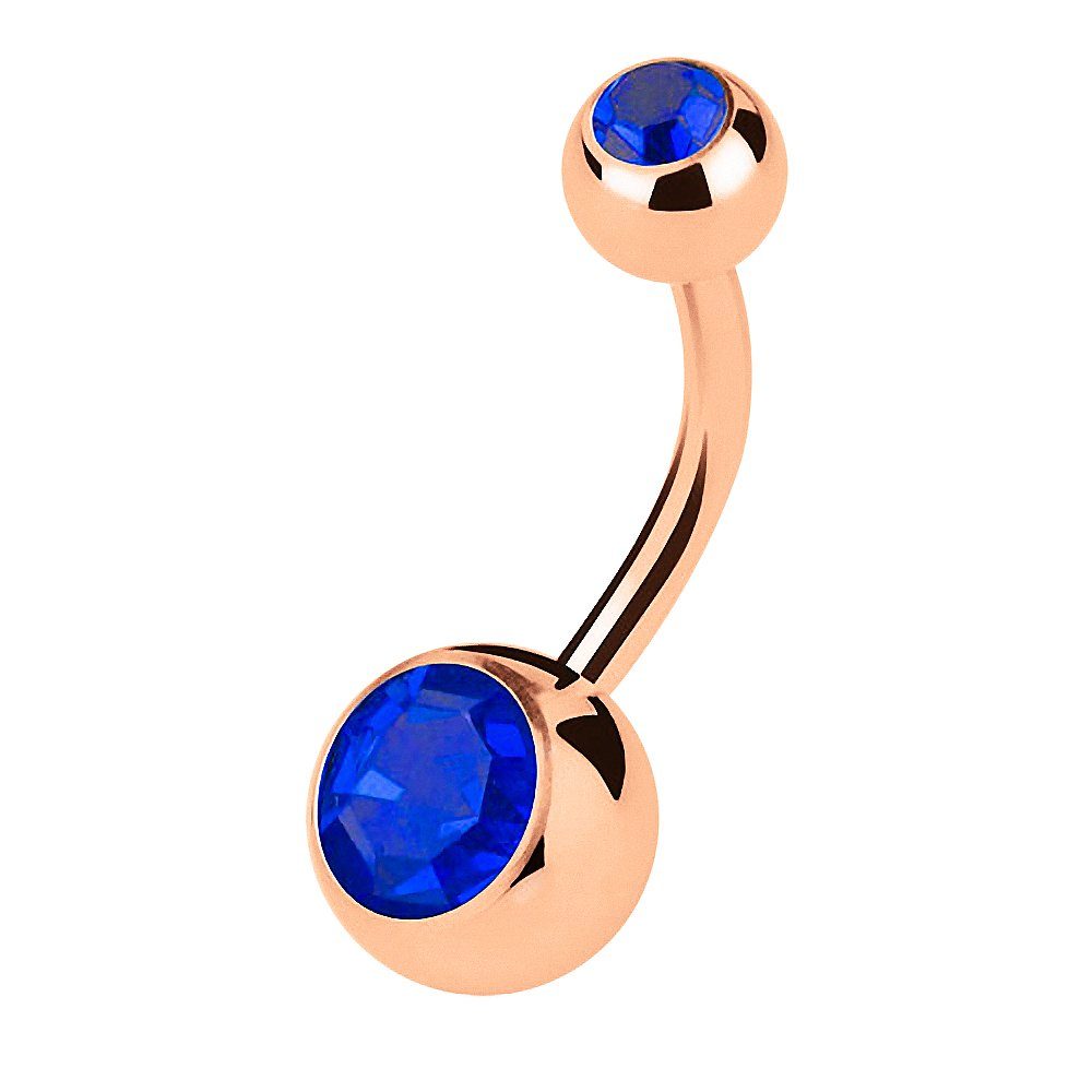 Taffstyle Bauchnabelpiercing Piercing Rosegold Vergoldet Kristall günstig online kaufen