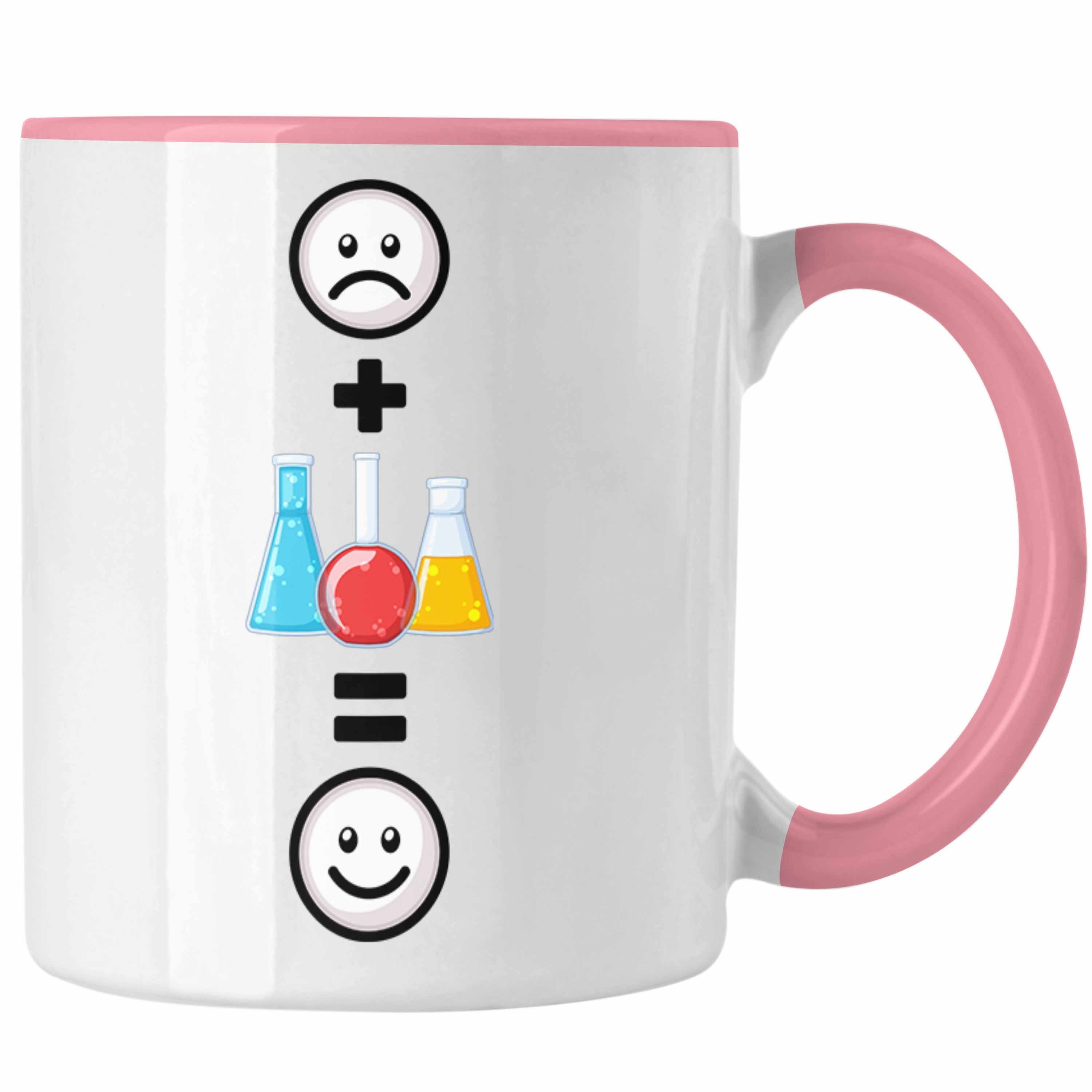 Trendation Tasse Chemie Tasse Geschenk für Chemiker, Chemiestudenten Lustige Geschenkid Rosa