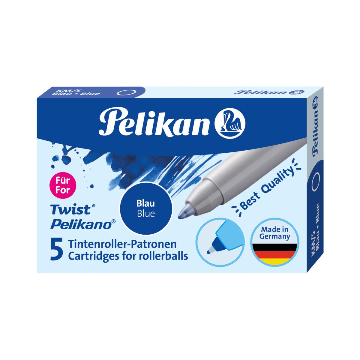 HAMELIN PAPERBRANDS Pelikan Tintenroller-Patronen für Pelikano/Twist blau Tintenpatrone
