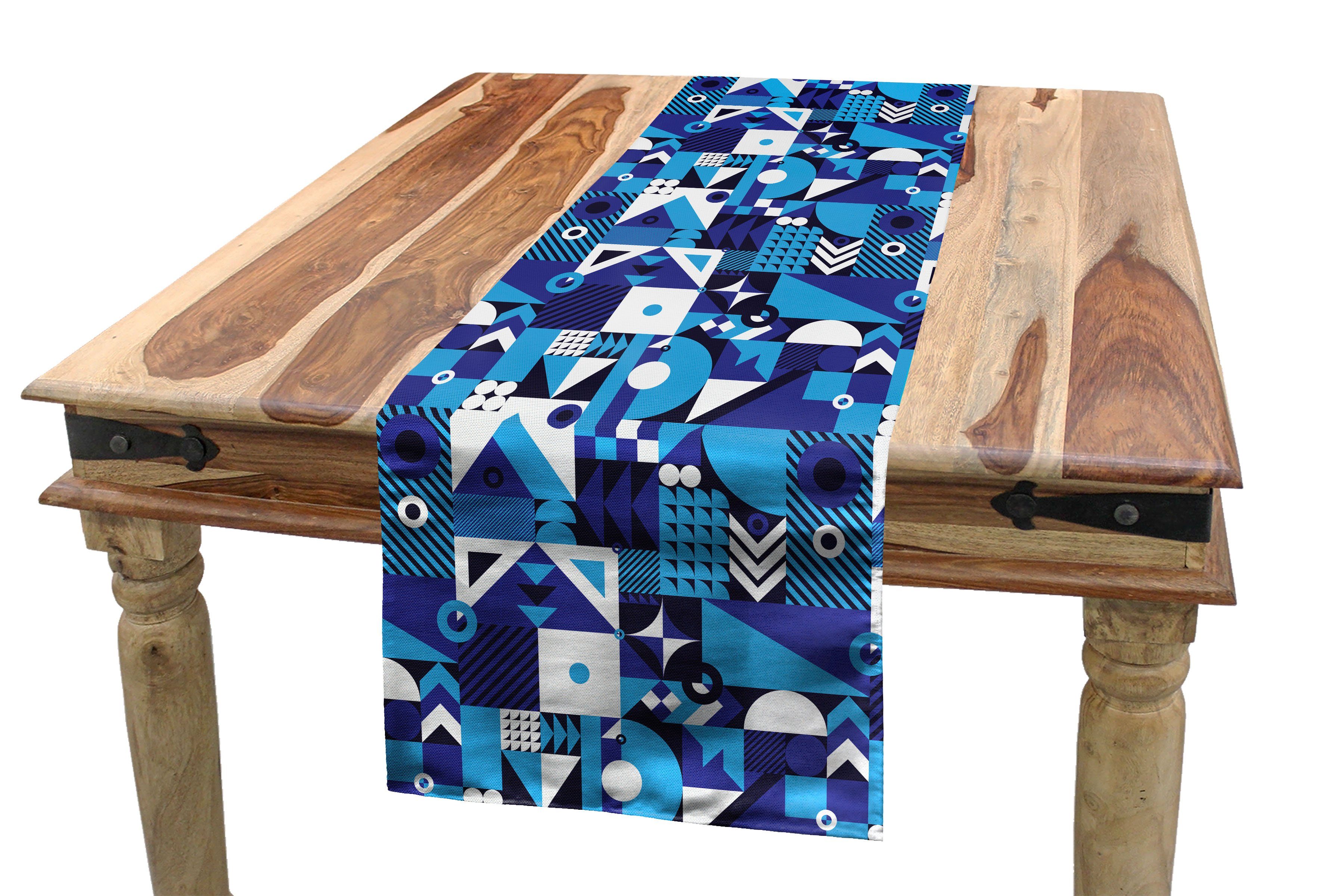 Abakuhaus Tischläufer Esszimmer Küche Rechteckiger Dekorativer Tischläufer, Navy blau Contemporary Abstract