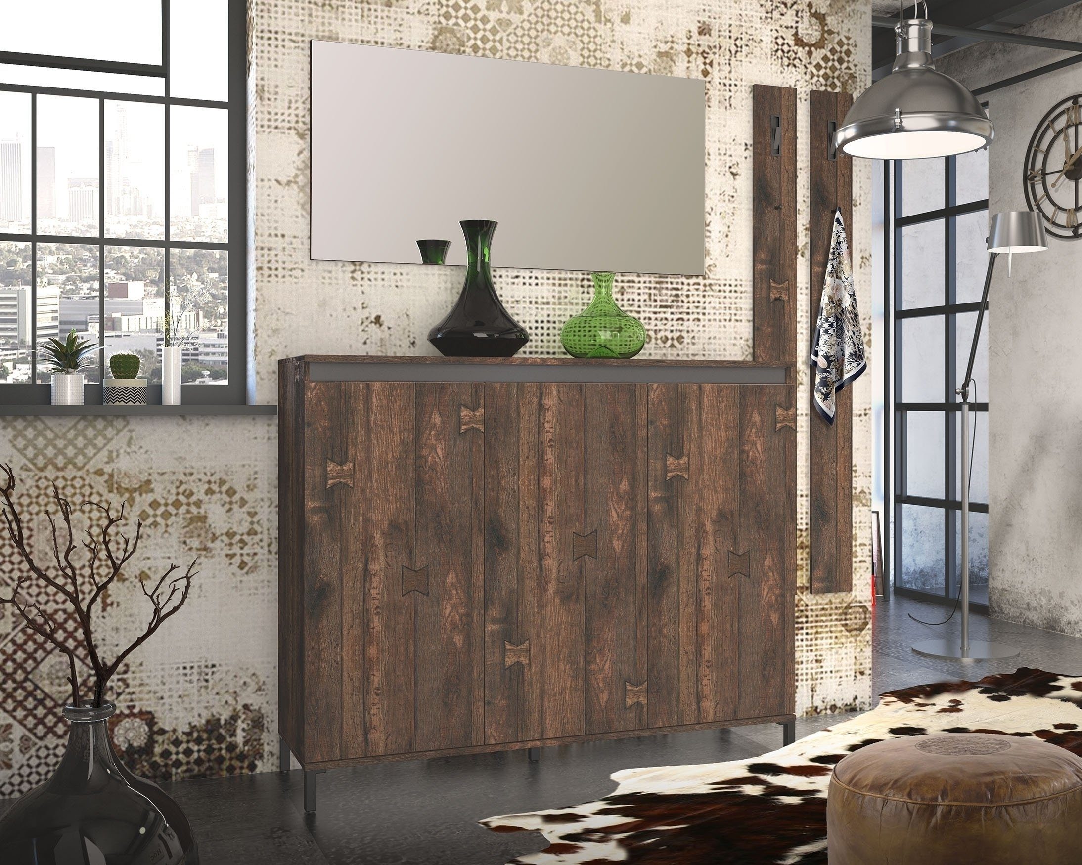 freiraum Wandspiegel GENIO industrial, in Eiche - 120x65x2 (BxHxT) – Bild 4 von 4