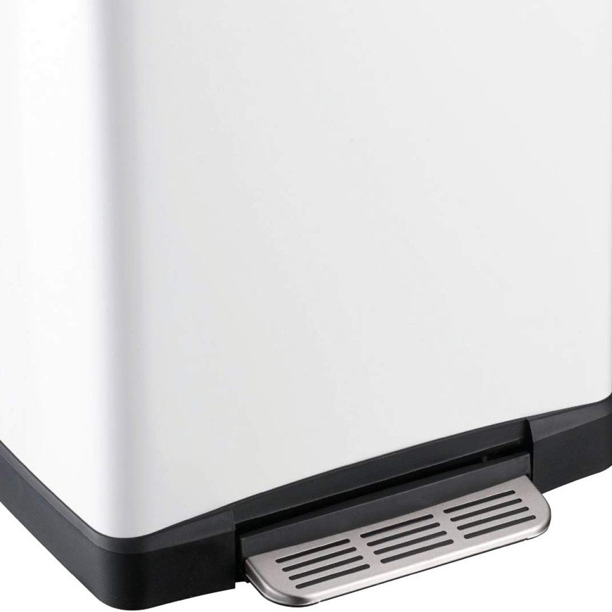 WESCO Mülltrennsystem Big Double Boy Abfallsammler mit Dämpfer, mit Kunststoffeinsatz, Edelstahldeckel mit Arretierung und Fußtritt – Bild 4 von 5
