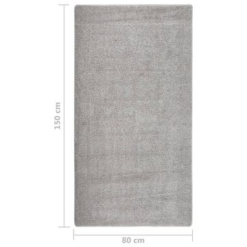 Teppich Shaggy-Hellgrau 80x150 cm Rutschfest, furnicato, Rechteckig