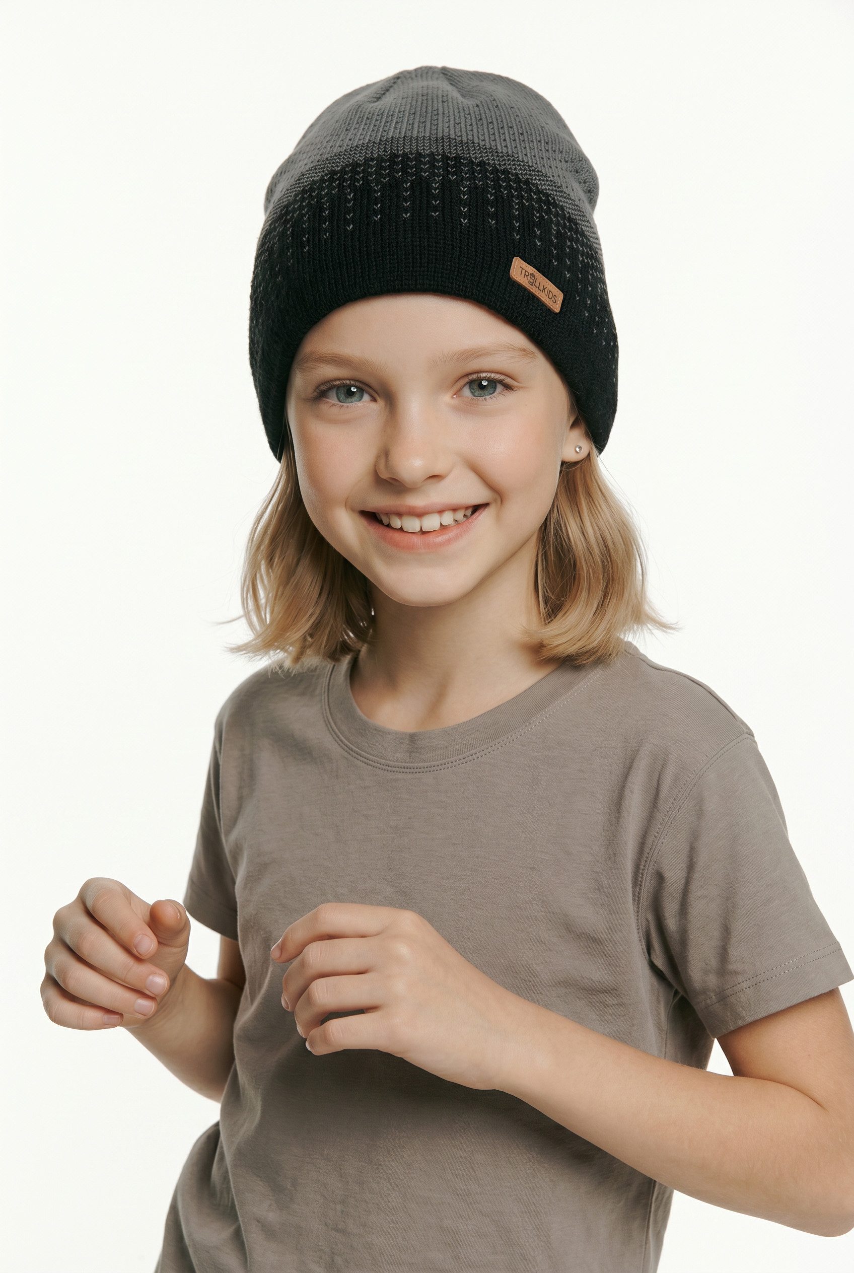 TROLLKIDS Strickmütze KIDS MERINO CAP mit Jacquard-Muster, atmungsaktiv