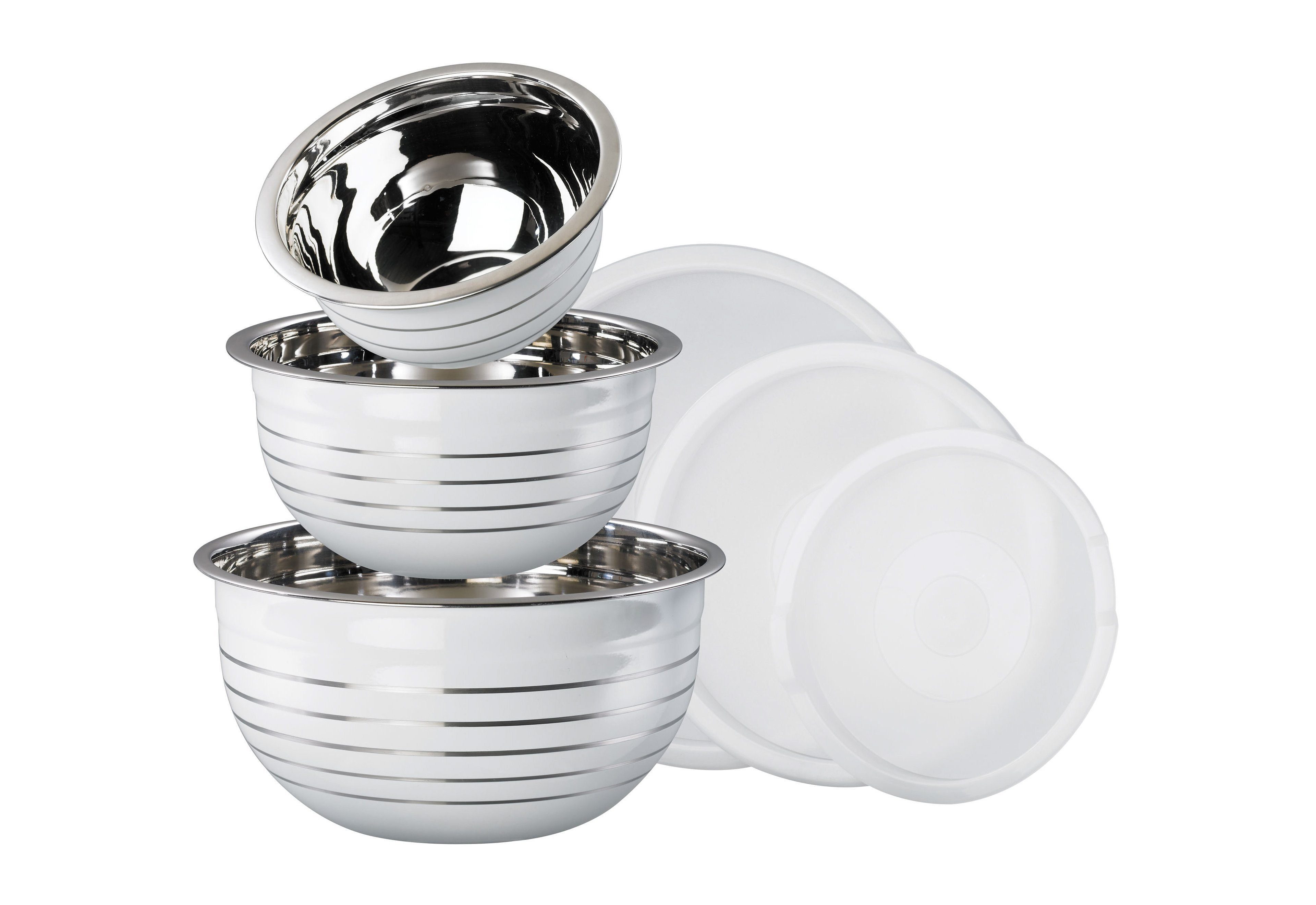 KING Schüssel, Edelstahl, (Set, 6-tlg), mit Deckel