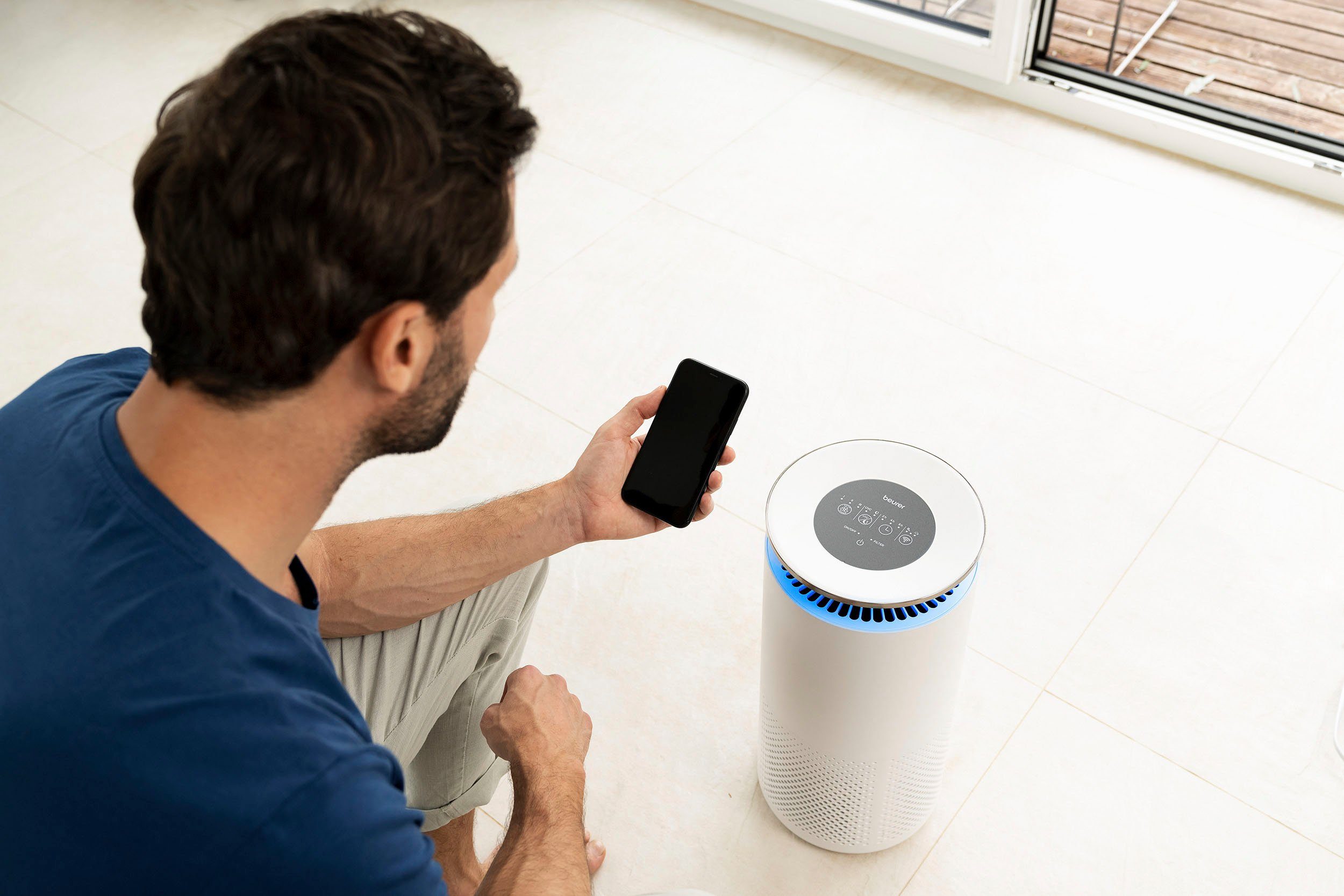 BEURER Luftreiniger LR 400, mit App, HEPA H13 Filter, für Räume bis 69m², Timerfunktion