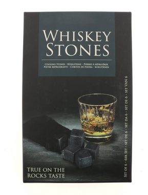 Hebgen Trading Eiswürfel-Steine 6 x Whiskey Kühlsteine "Whisky Stones" im Samtbeutel