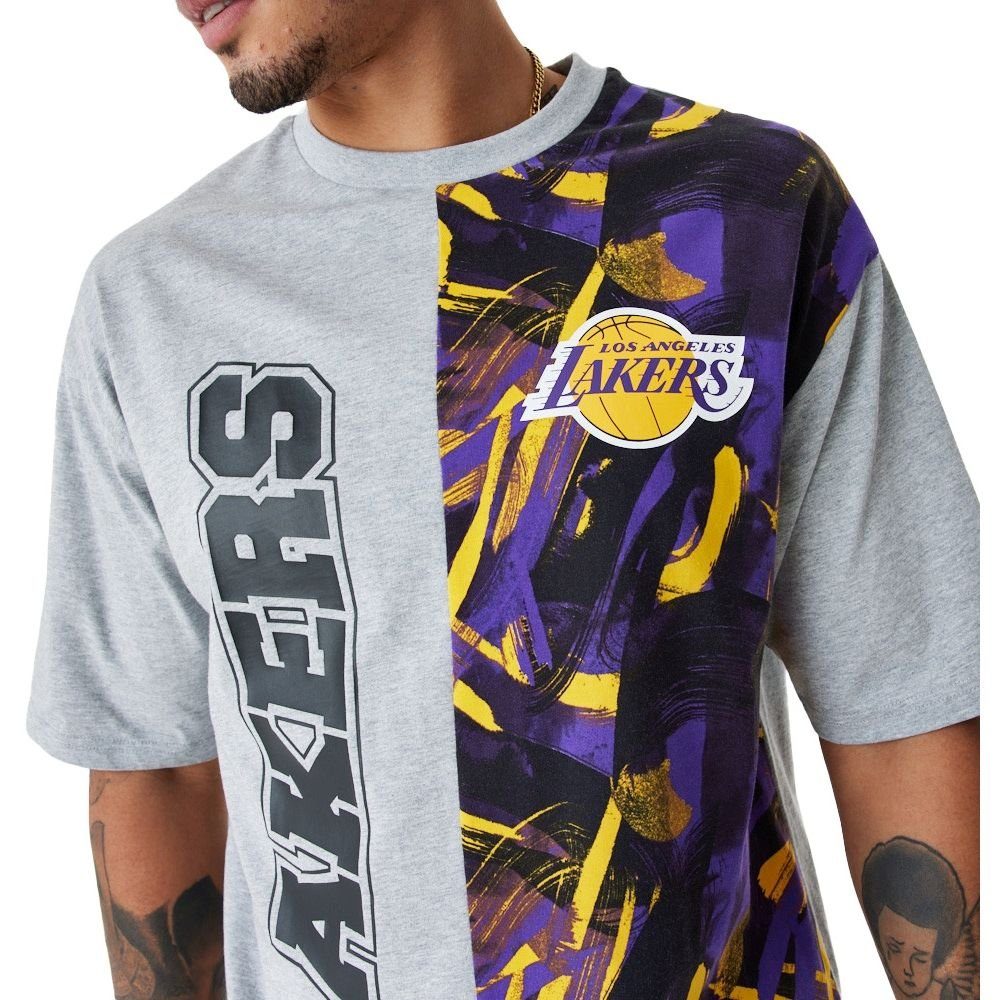 PANEL Angeles Los Oversized New Era Print-Shirt NBA Lakers