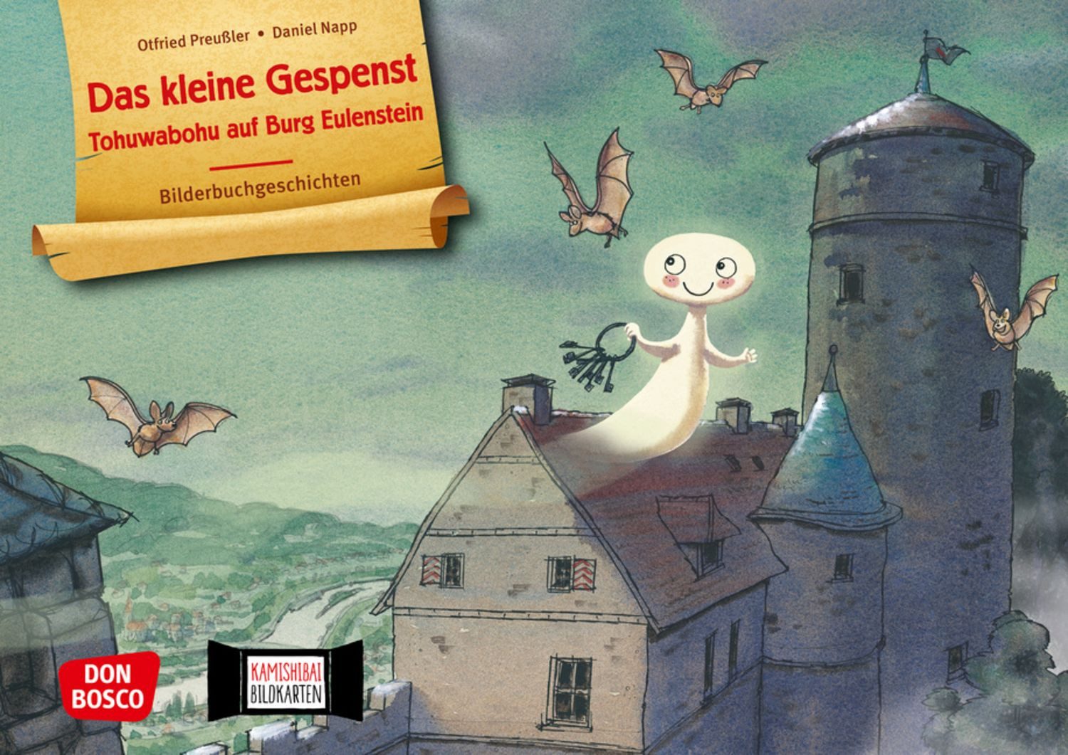 Das kleine Gespenst. Tohuwabohu auf Burg Eulenstein. Kamishibai Bildka / Otfried Preußler