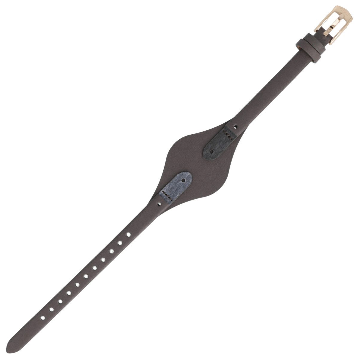 Fossil Uhrenarmband 8mm Leder Grau ES-3077 LB-ES3077