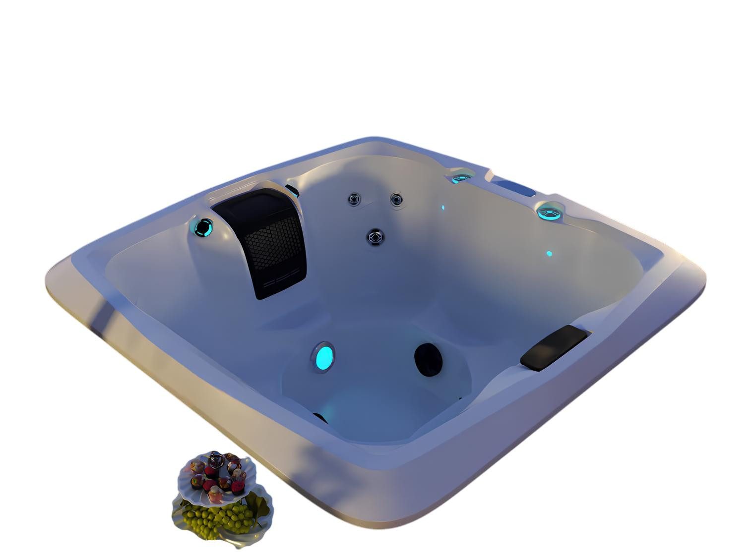JVmoebel Whirlpool-Badewanne Whirlwanne Whirlpool Blubberbad Hydromassagewanne Spa-Bad 190x190 cm, Made in Europe