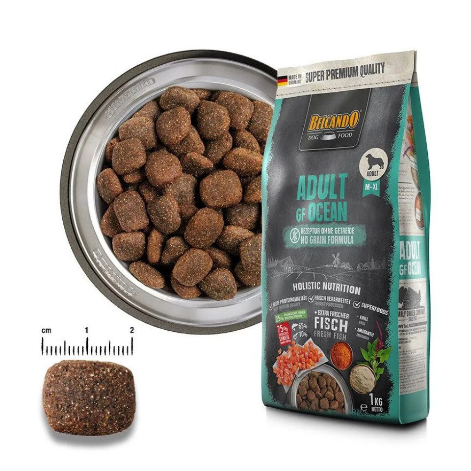Belcando Adult GF Ocean - getreidefreies Trockenfutter für aktive Hunde, Trockenfutter für: Hunde