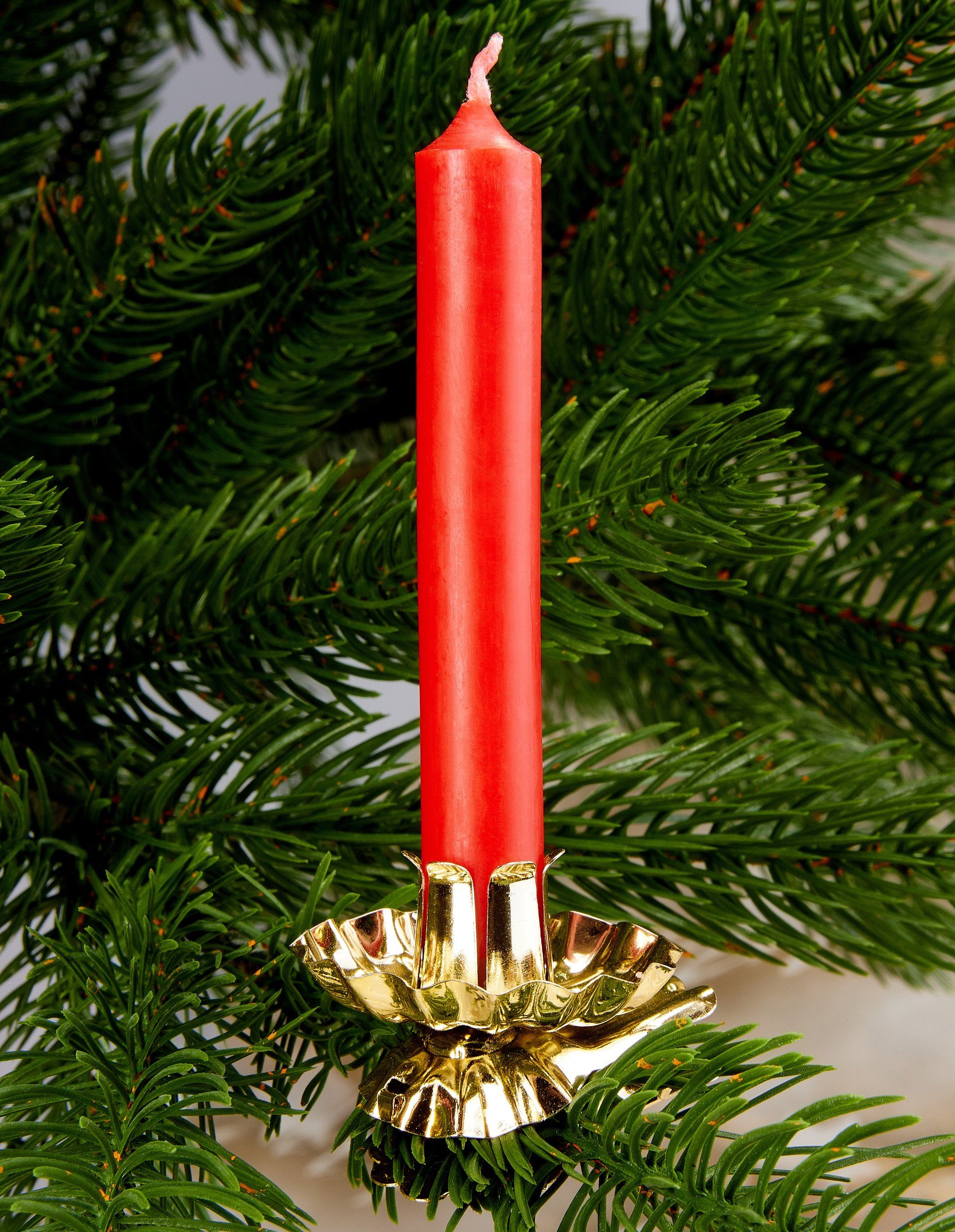 für mit Weihnachtsbaum Clip kippfähig), St., Vintage Kerzenhalter, Gold drehbar, (20 Kerzenhalter BRUBAKER Baumkerzenhalter Kerzenzwicker traditionelle