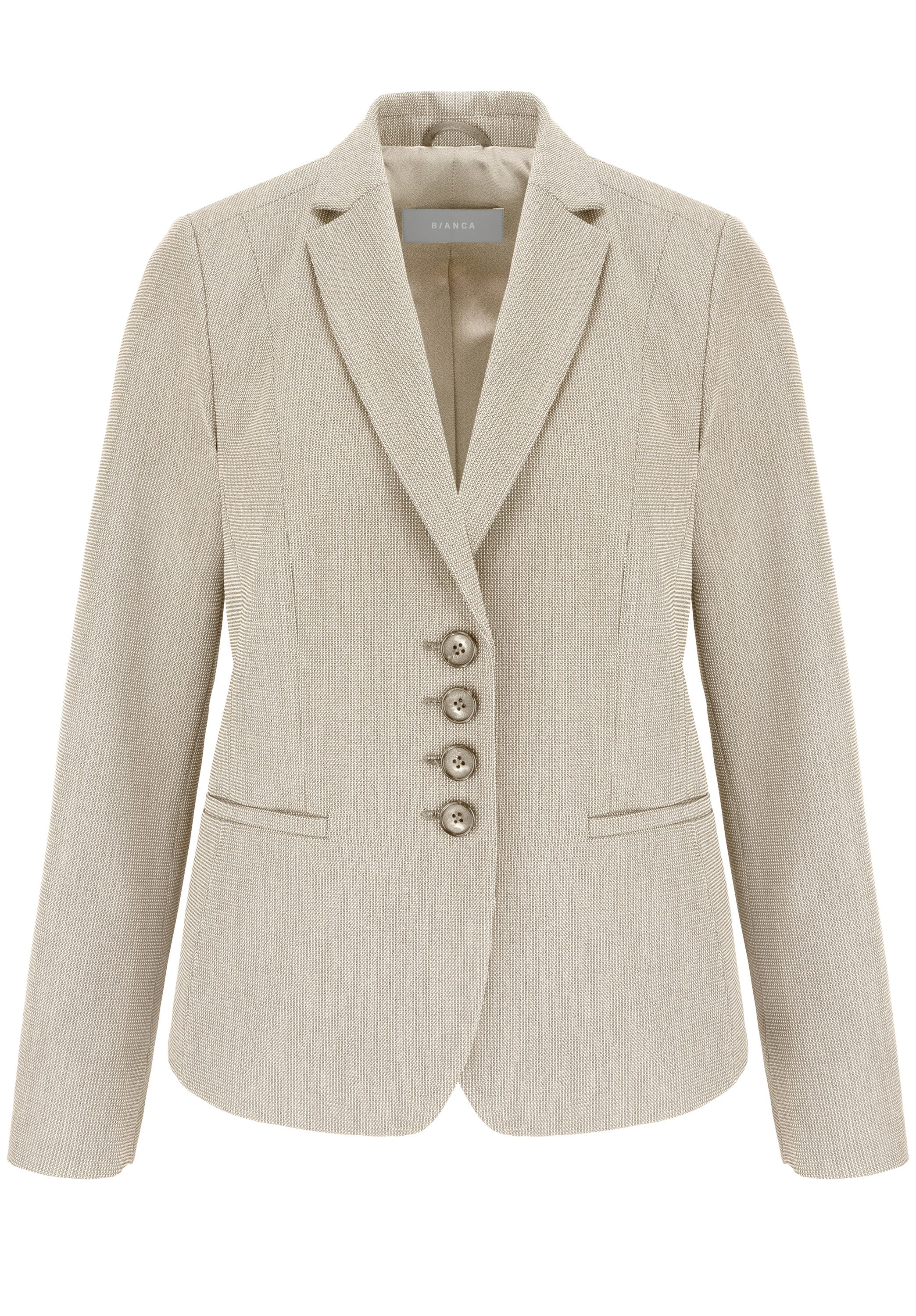 bianca Kurzblazer VIVETTE in angesagtem Web-Muster günstig online kaufen