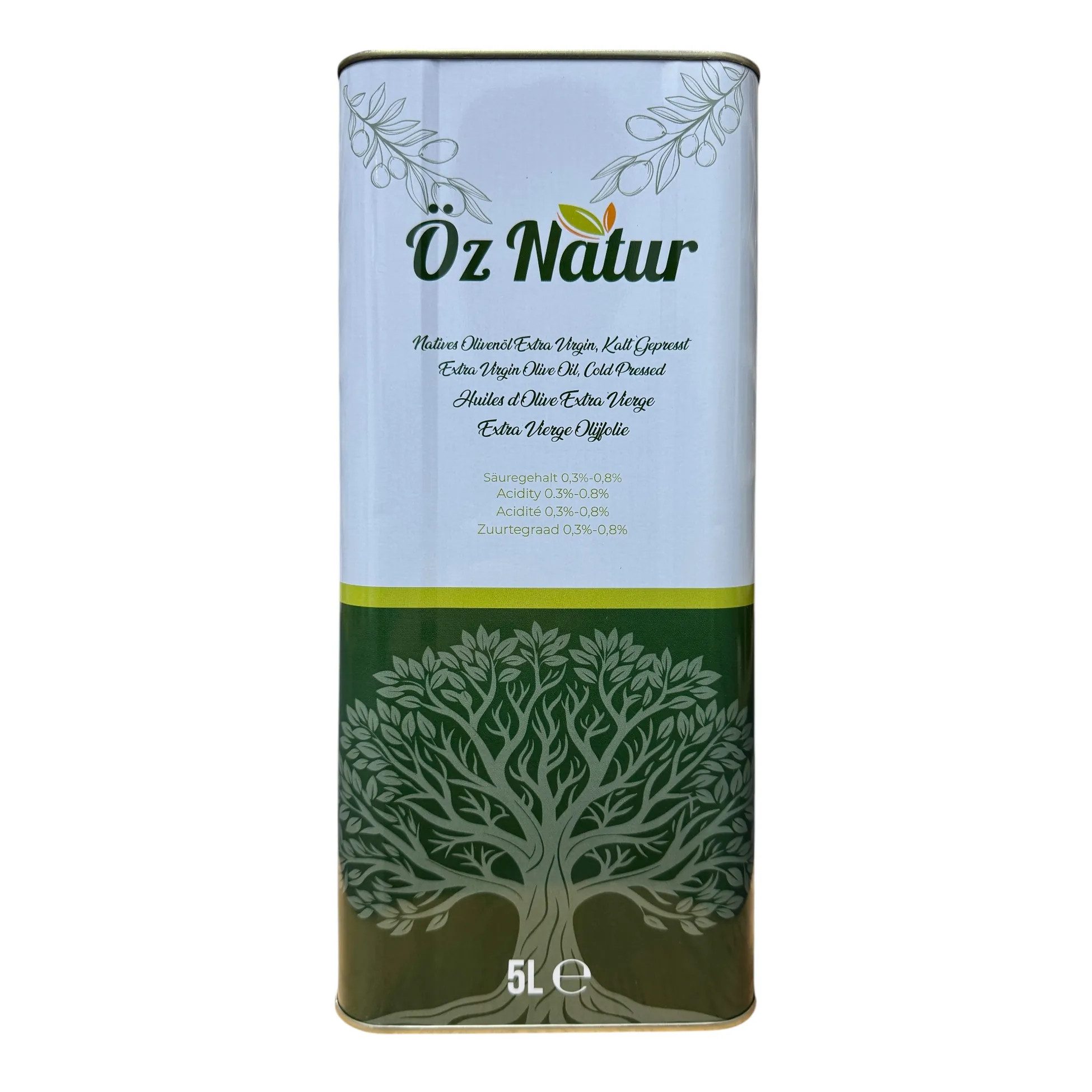 Öz Natur Speiseöl, Extra Virgin Olivenöl, Kaltgepresst 5L