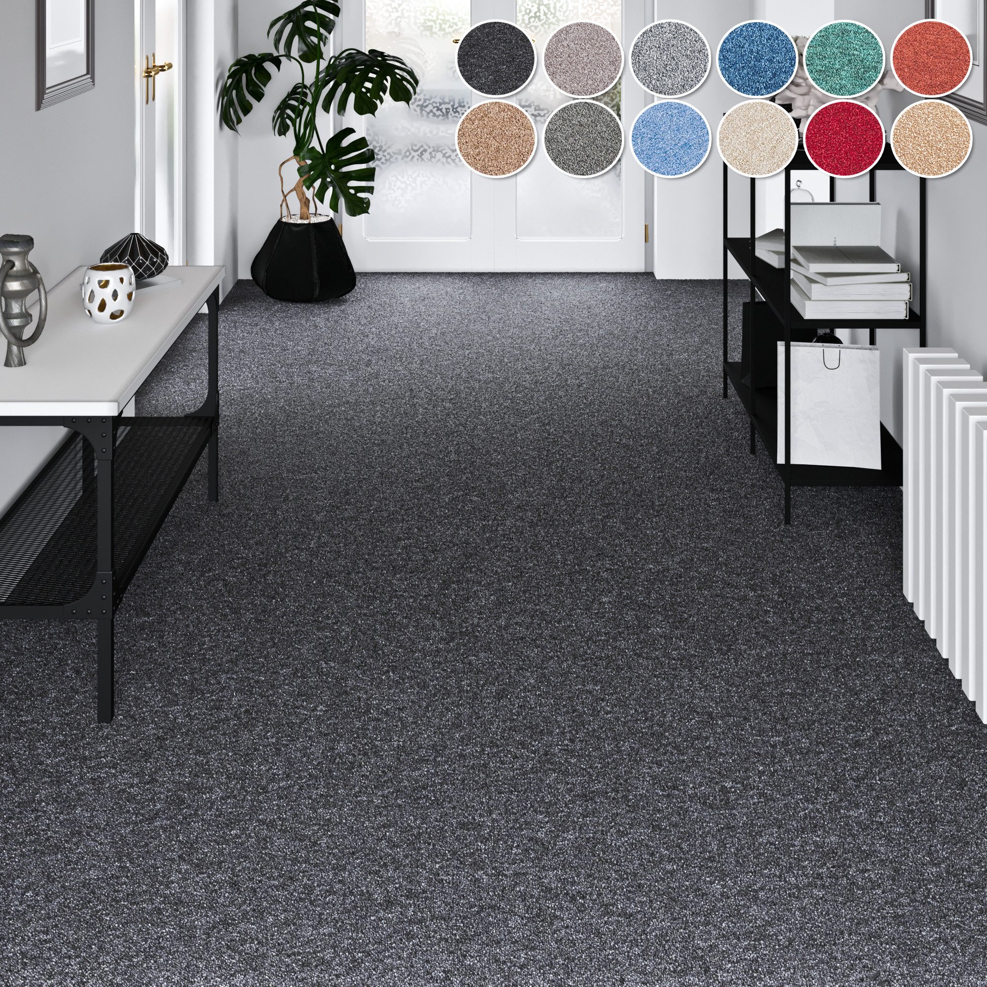 my home Ковры Fortis, Schlinge, Made in Netherlands, rechteckig, Höhe: 5 mm, meliert, Breite 400 cm, strapazierfähig, Wohnzimmer