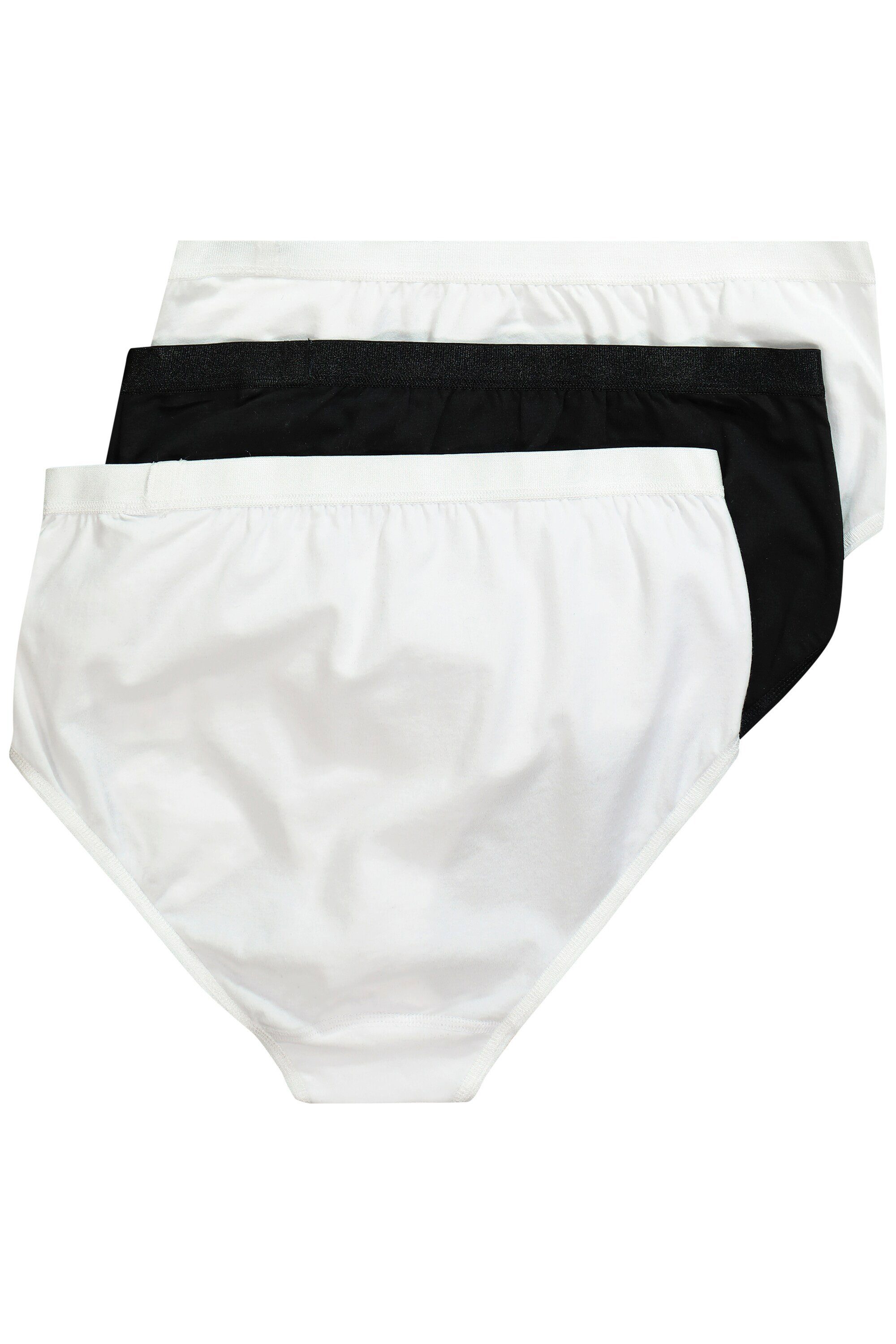Ulla Popken Slip Taillenslip Unterhose höher geschnitten 3er Pack (3-St)