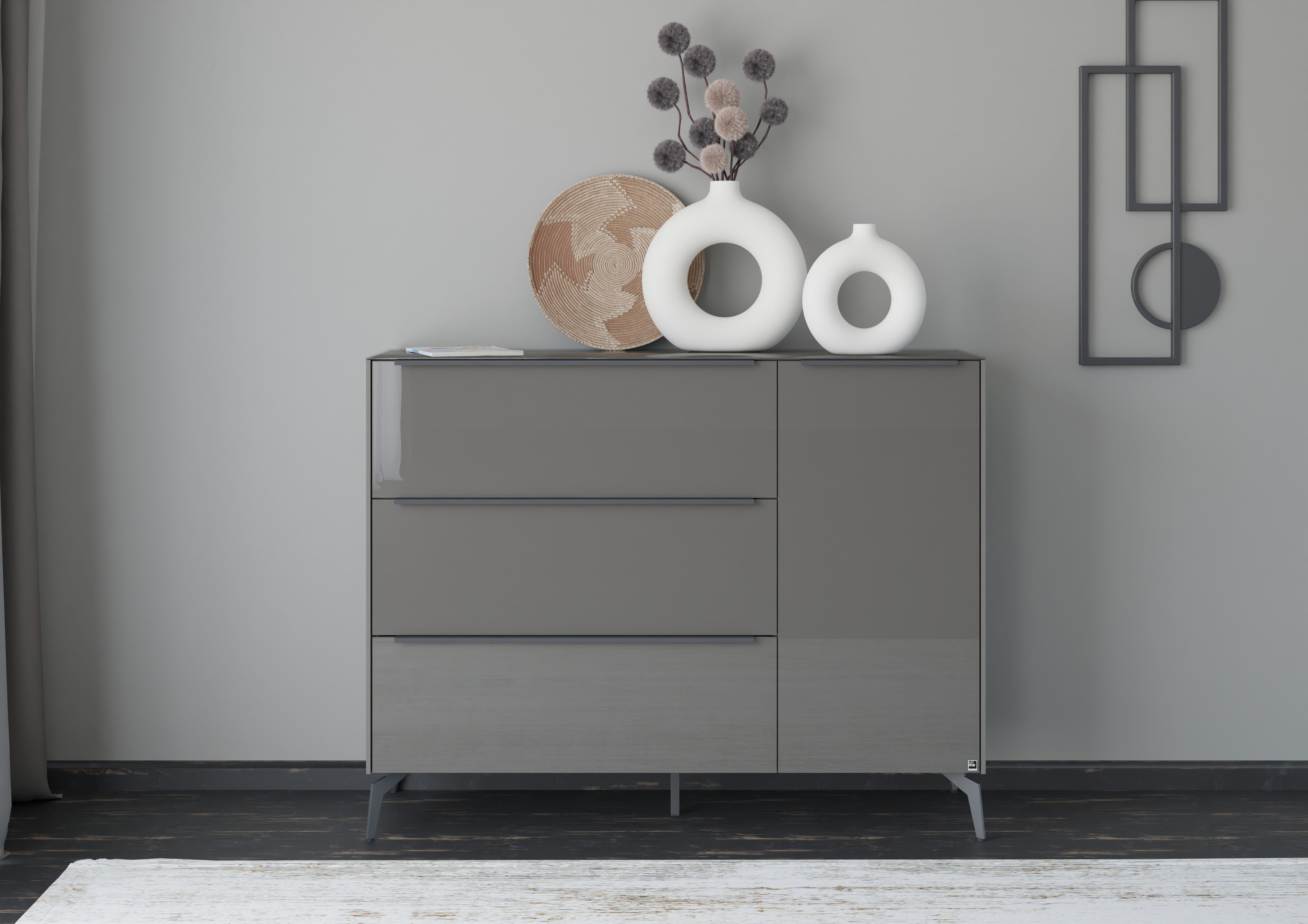 set one by Musterring Sideboard Reno (1 St), Mit Winkelfuß in diversen Farben, 109 cm Höhe & Farbauswahl