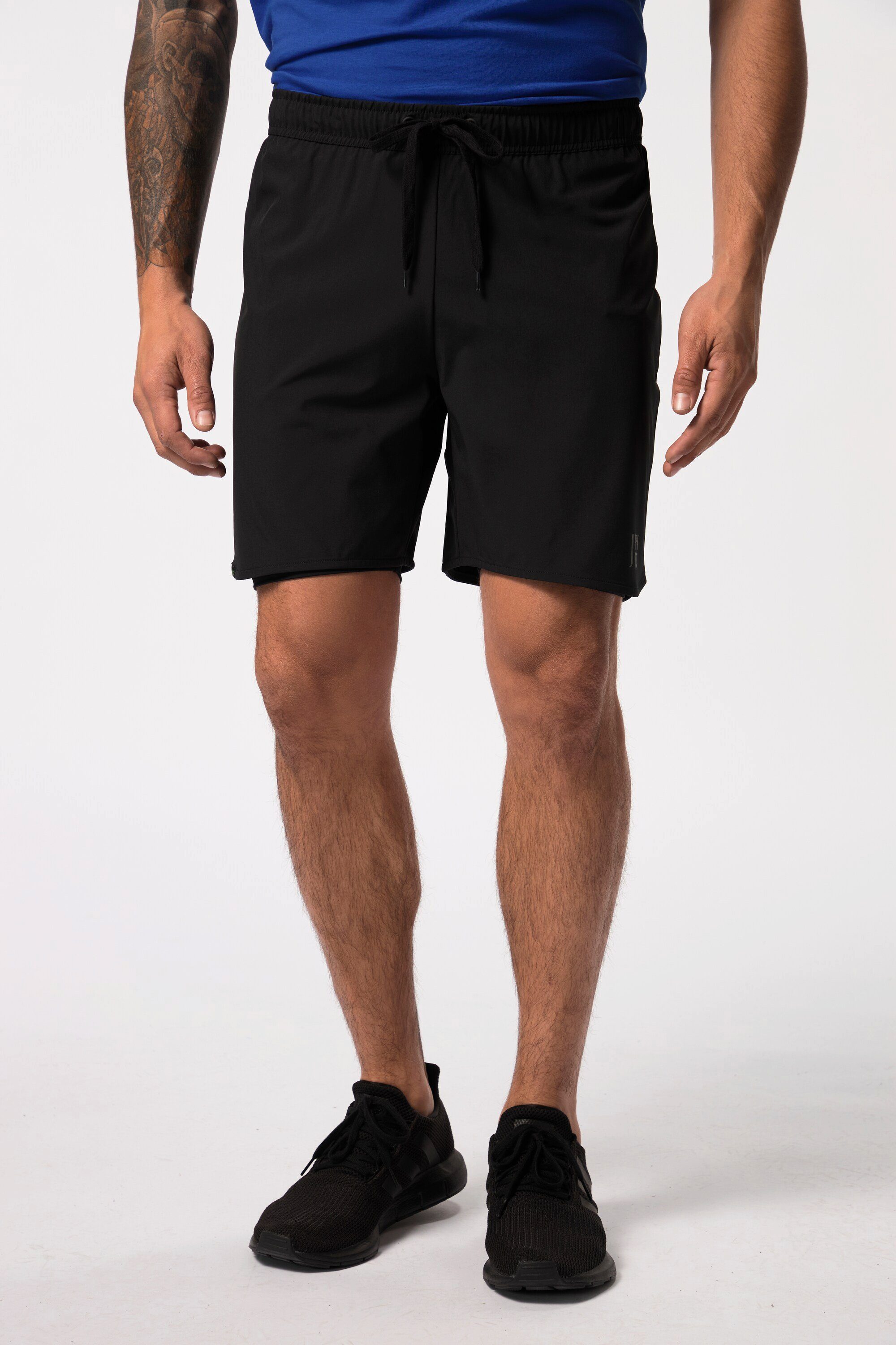 JP1880 Bermudas Sporthose FLEXNAMIC® 2in1-Look Handypocket schwarz