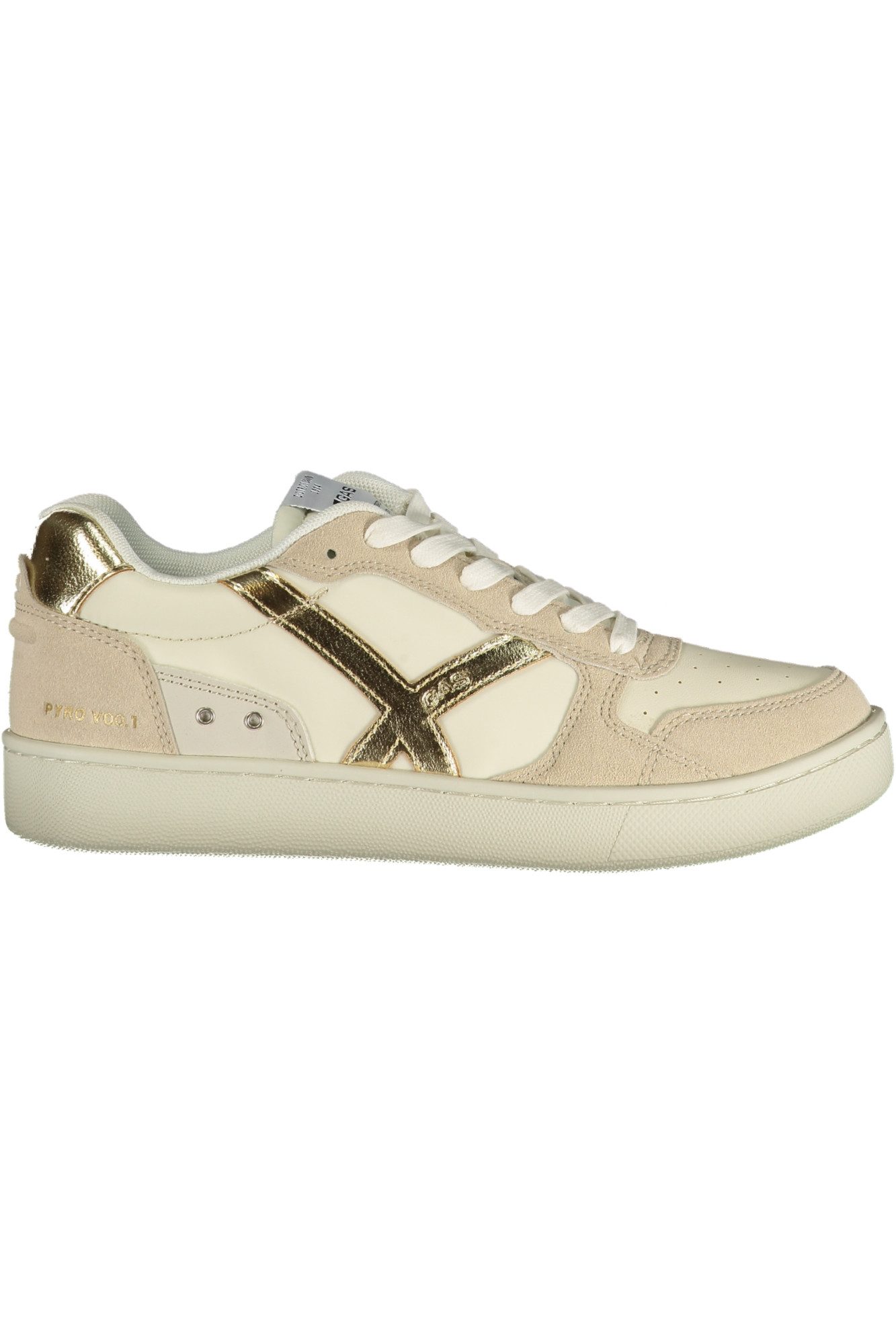 GAS Sneaker Eleganter Damensneaker Beige mit Gold-Details und