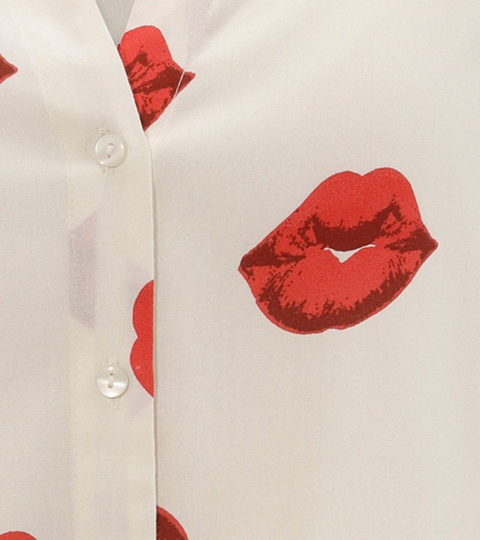 Aniston CASUAL Hemdbluse mit verführerischen Kussmündern bedruckt