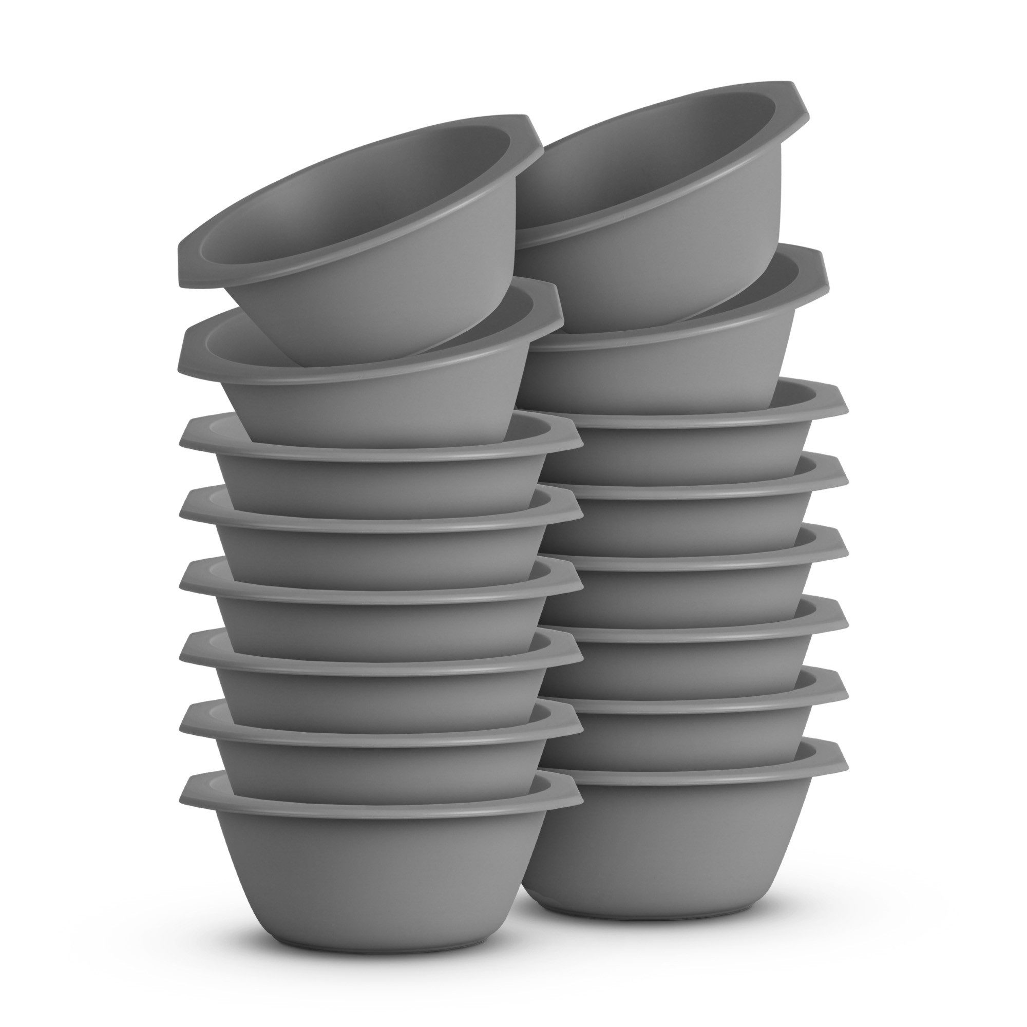 ProHome Schüssel Ø15,5 x 6 cm, Kunststoff, (16-tlg), hochwertig BPA-frei, Mehrweg, bruchfest, spülmaschinengeeignet