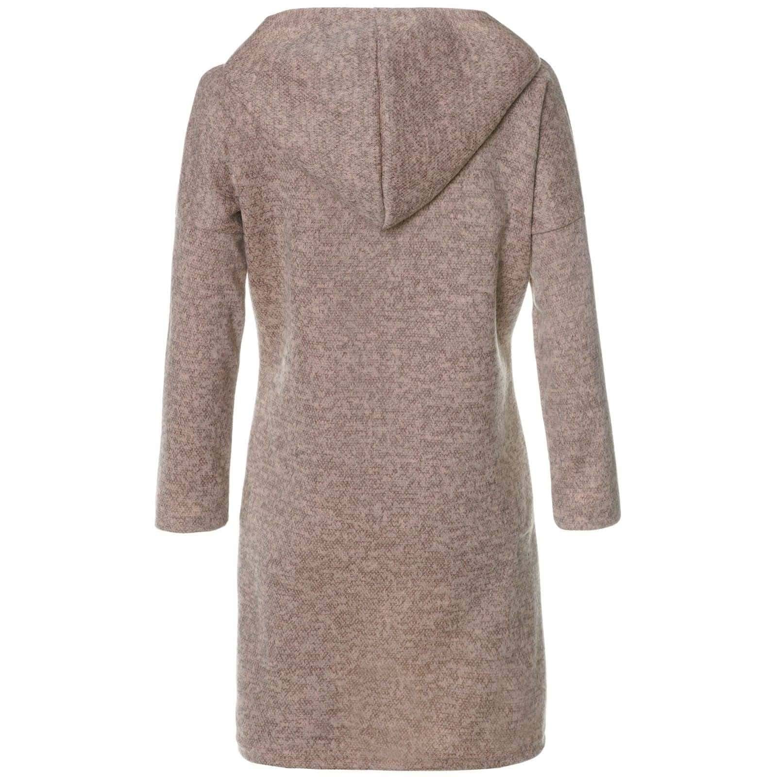 Pullover-Kleid Kapuze Blusenkleid Mädchen Beige BEZLIT mit Kängurutasche (1-tlg)