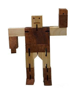 Logoplay Holzspiele Spiel, Robot Puzzle - 3D Puzzle - Knobelspiel aus Holz mit mehreren SpielvariantenHolzspielzeug