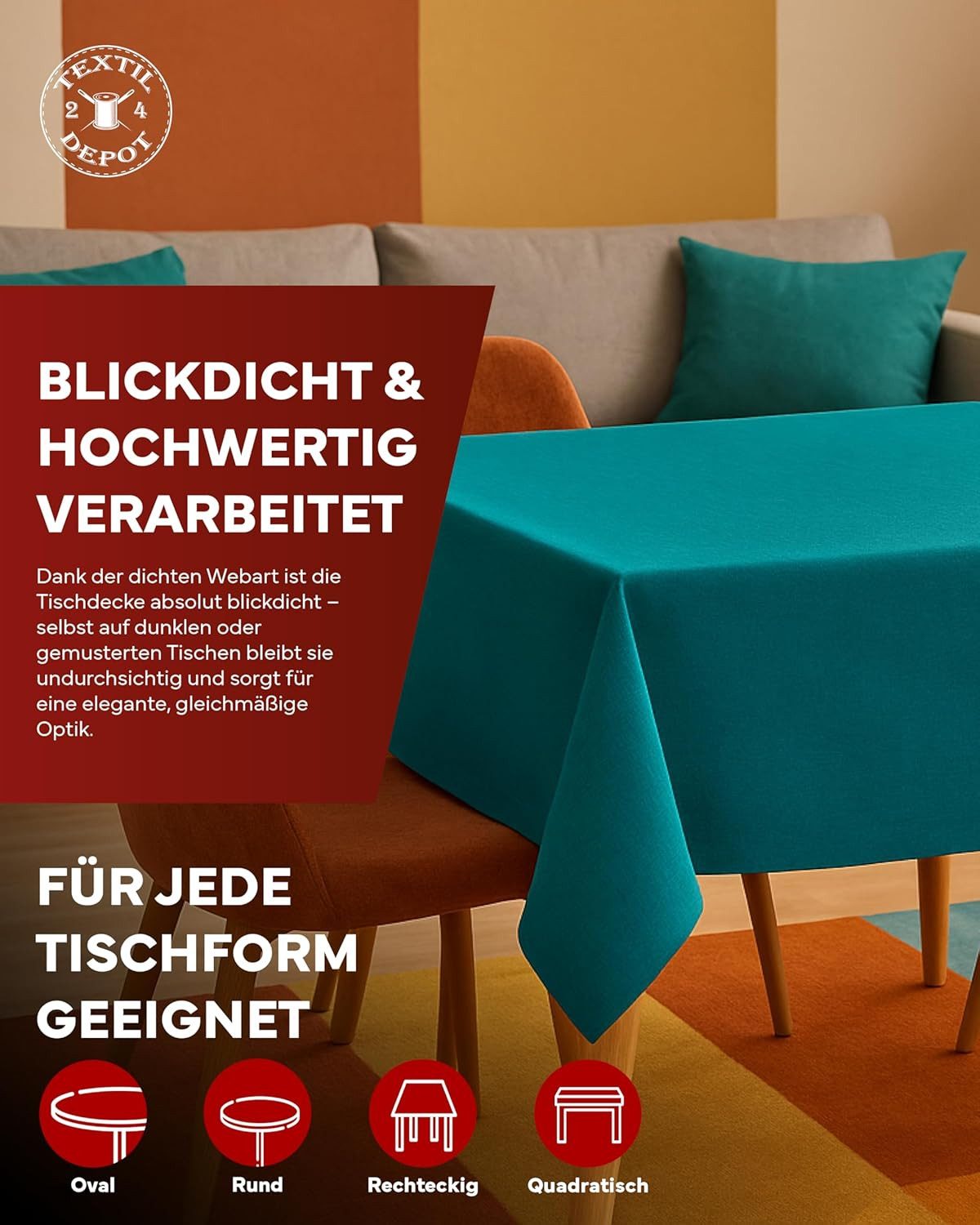 texpot Tischdecke Lotuseffekt Leinenoptik Bügelfrei Fleckschutz günstig online kaufen