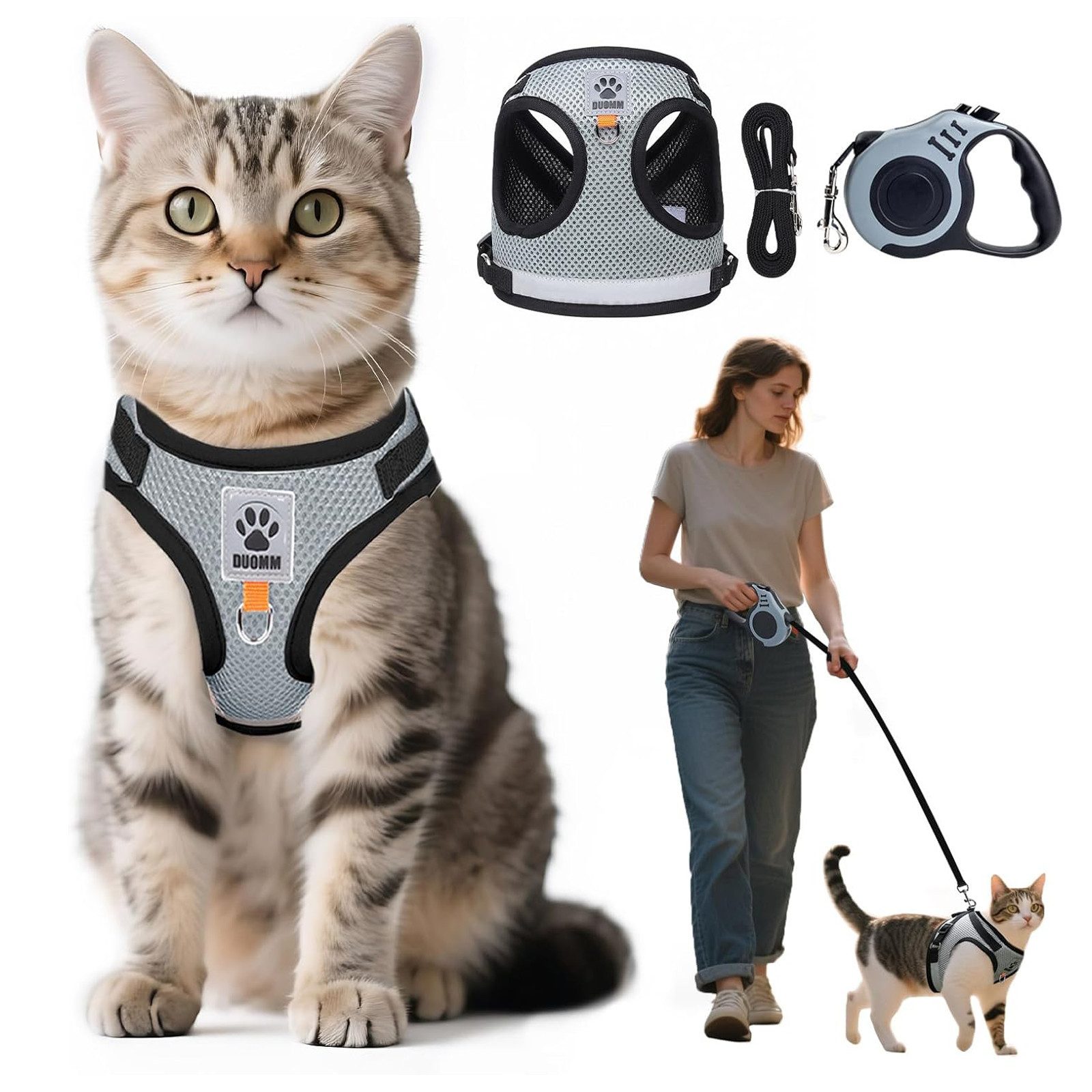 BlingBin Katzen-Geschirr mit Leine Ausbruchsicher, Katzen günstig online kaufen