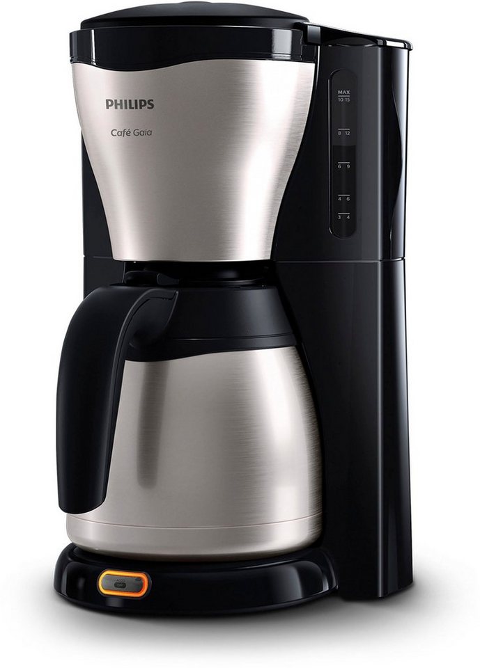 Philips Filterkaffeemaschine HD7546/20, 1,2l Kaffeekanne, 1x4, mit  Thermokanne, Tropfstopp und Abschaltfunktion, Automatische Abschaltung nach  dem Brühvorgang