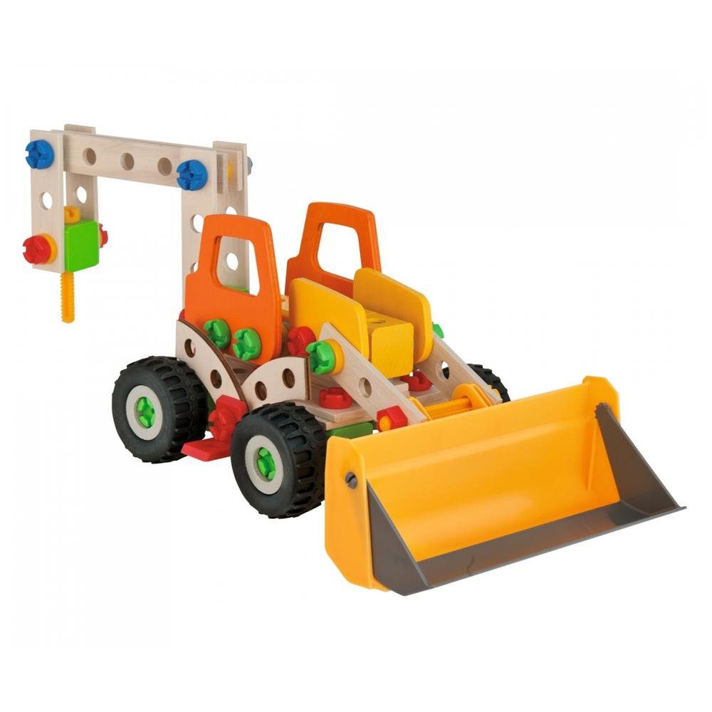 Eichhorn Constructor Radlader Konstruktions-Spielset, 140 teilig, aus Holz