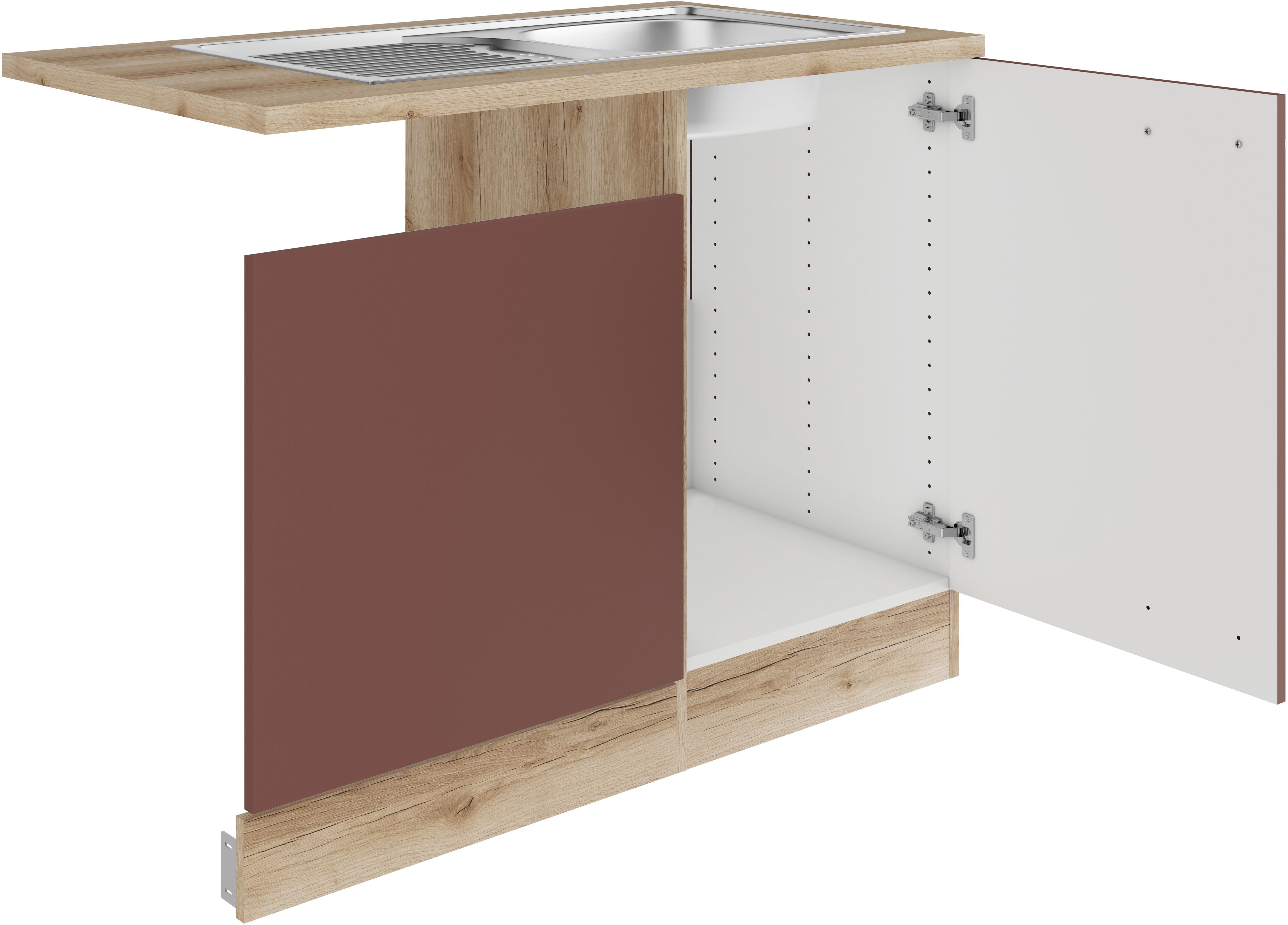 OPTIFIT Spülenschrank Bella Breite 110 cm, für teilintegrierten Geschirrspüler